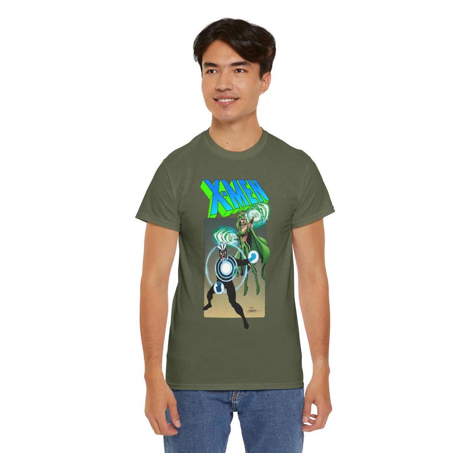 Havok & Polaris T-Shirt - George Perez Art - Uncanny X-Men Members - Marvel Comics Mutants