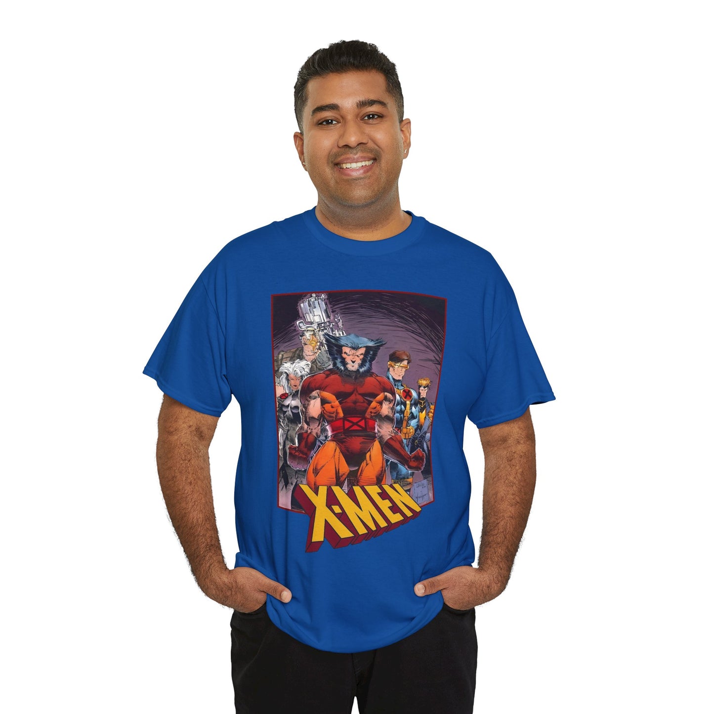 X-Men T-Shirt - While Portacio Art - Wolverine, Cyclops, Storm, Cable, Havok - Marvel Comics