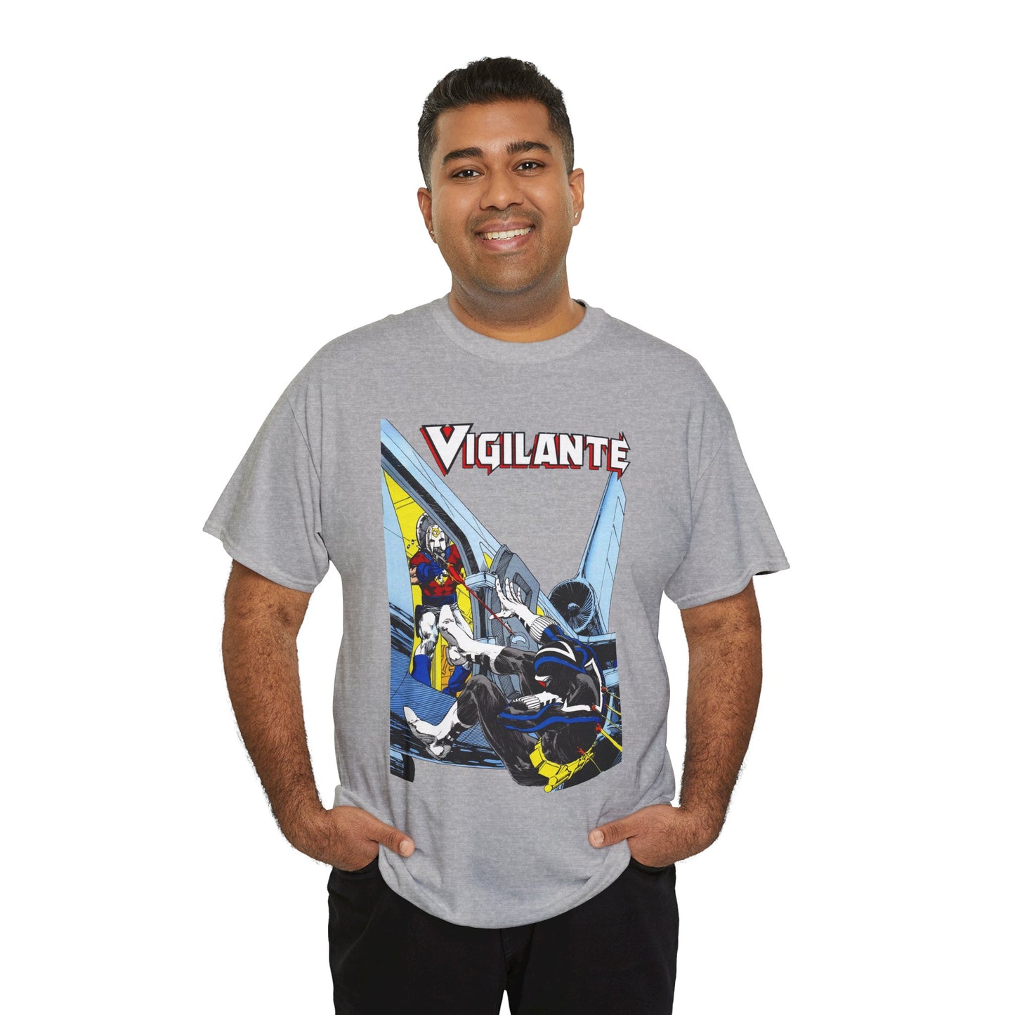 Vigilante Vs Peacemaker T-Shirt - Mike Grell Art - Adrian Chase - DC Comics