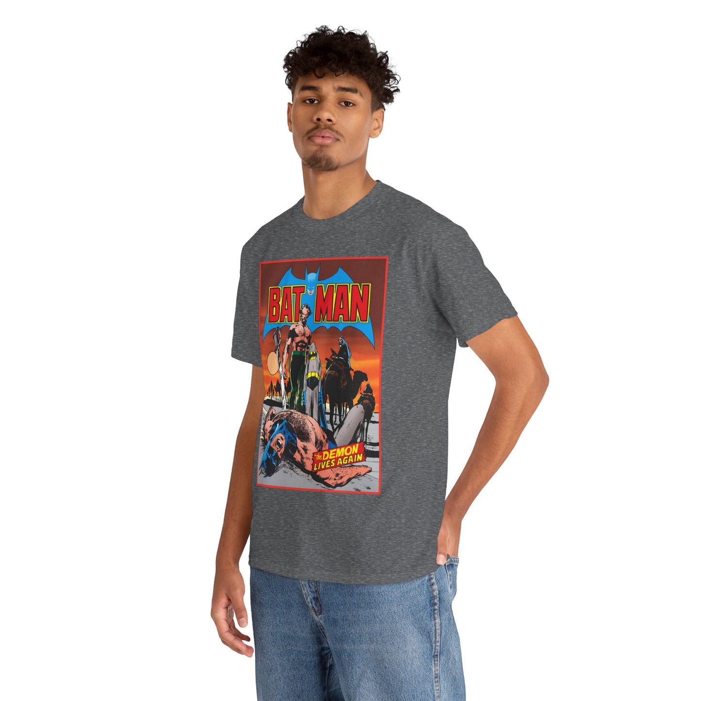 Batman T-Shirt - Neal Adams Art - R'as Al Ghul - Demon Lives Again - DC Comics - Dark Knight Detective