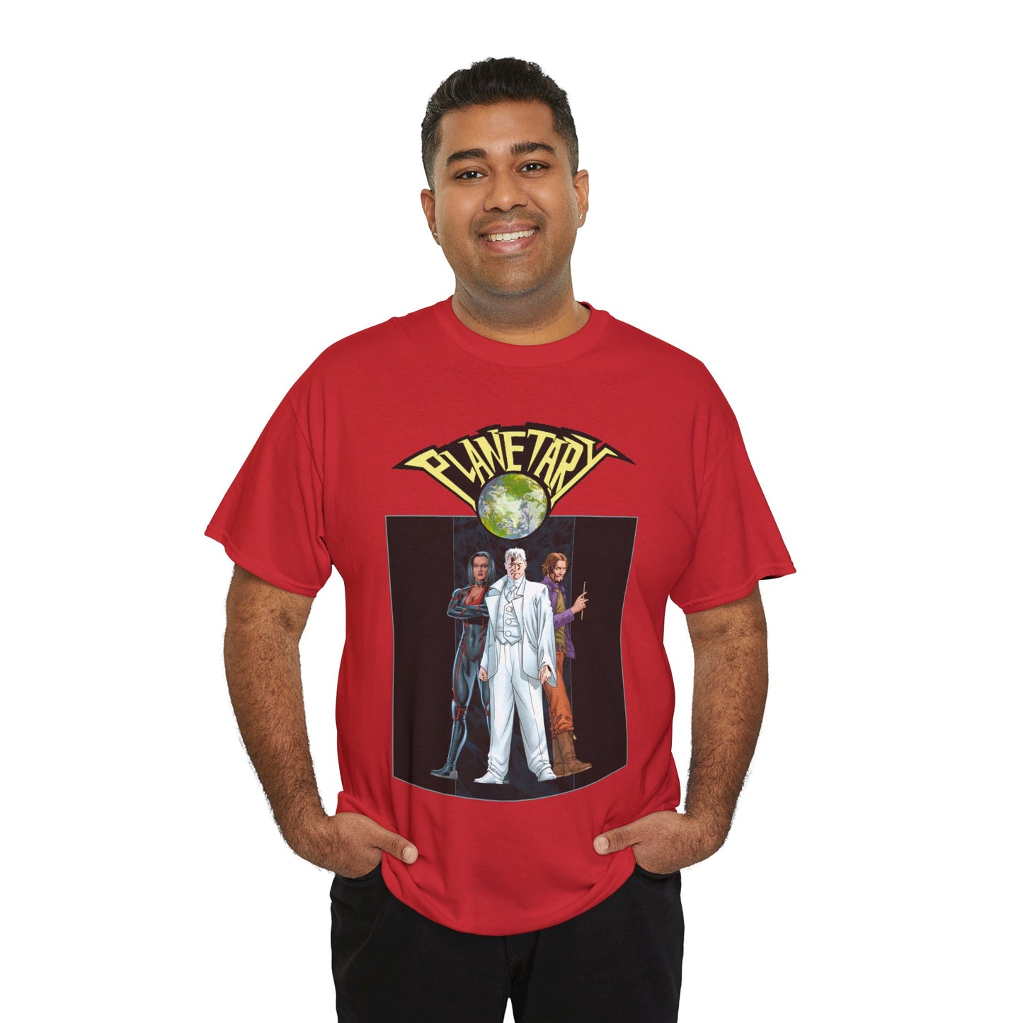 Planetary T-Shirt - - John Cassaday Art - The Drummer, Jakita Wagner & Elijah Snow - DC Comics/Wildstorm
