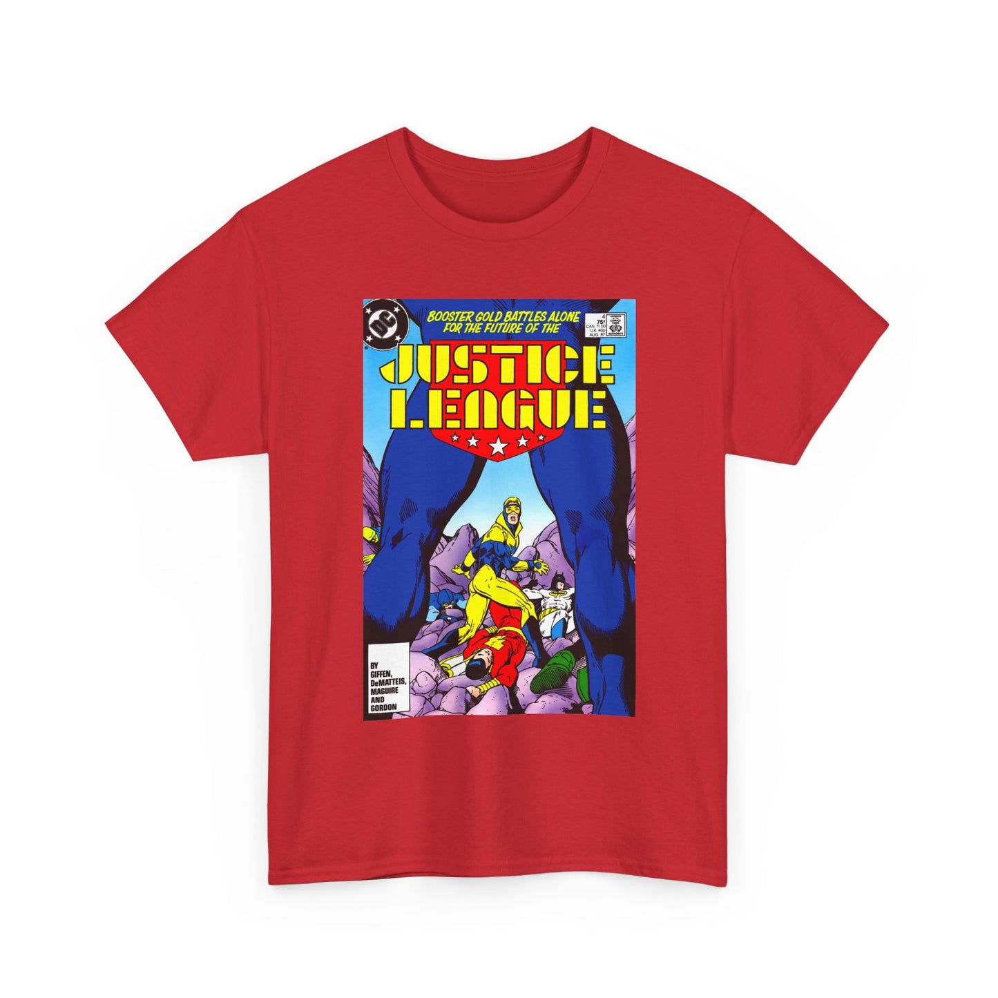 Justice League T-Shirt - Kevin Maguire Art - Booster Gold - DC Comics