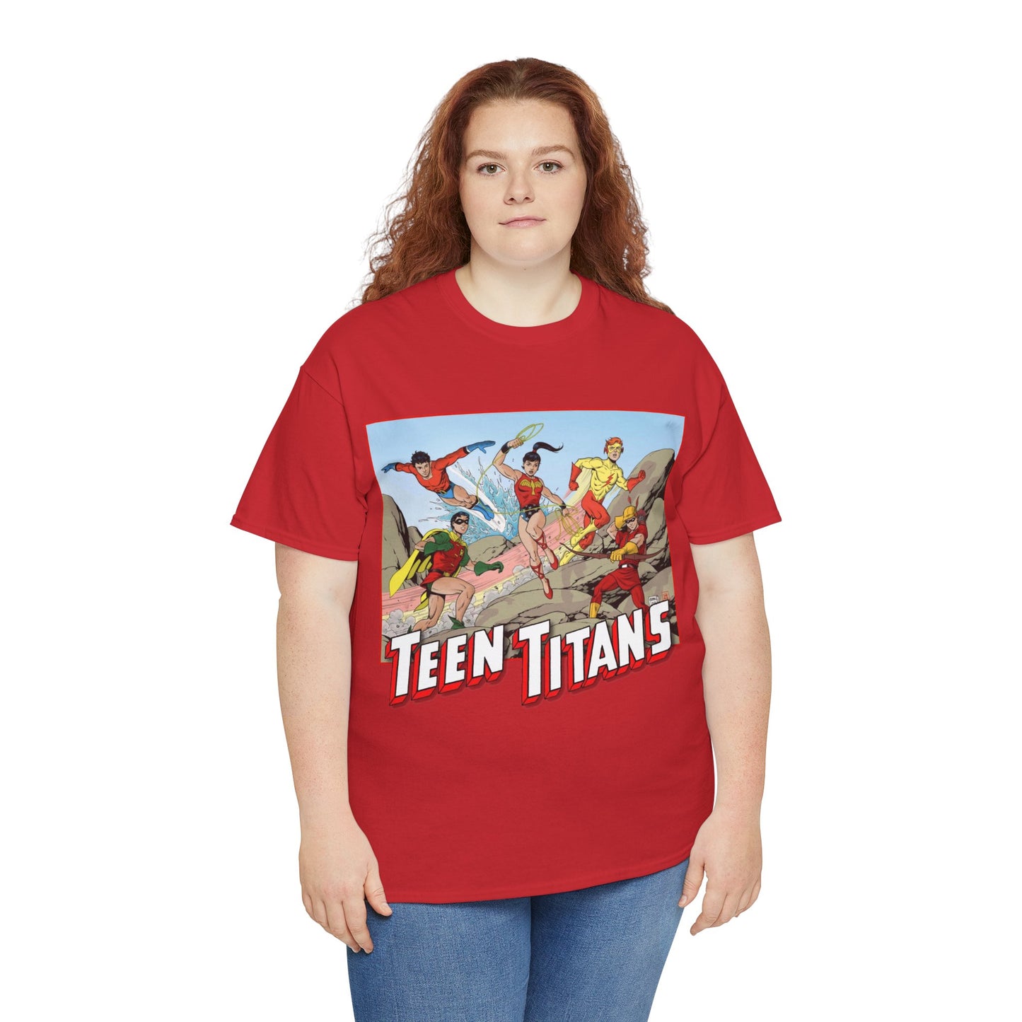 Teen Titans T-Shirt - Tom Grummett Art - Robin, Wonder Girl, Kid Flash, Speedy, Aqualad - DC Comics