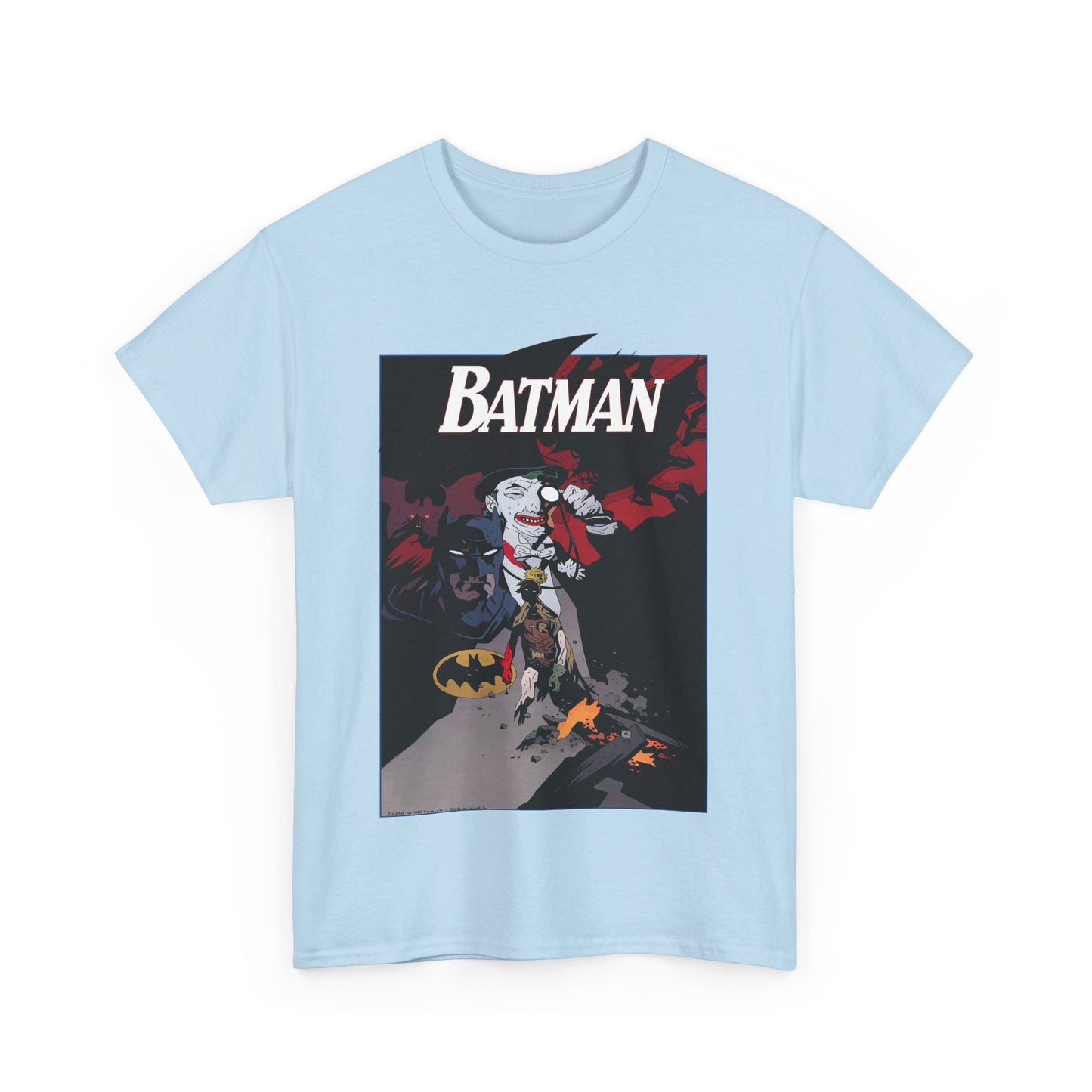 Batman T-Shirt - Mike Mignola Art - Death in the Family Storyline - Joker & Robin (Jason Todd) - DC Comics
