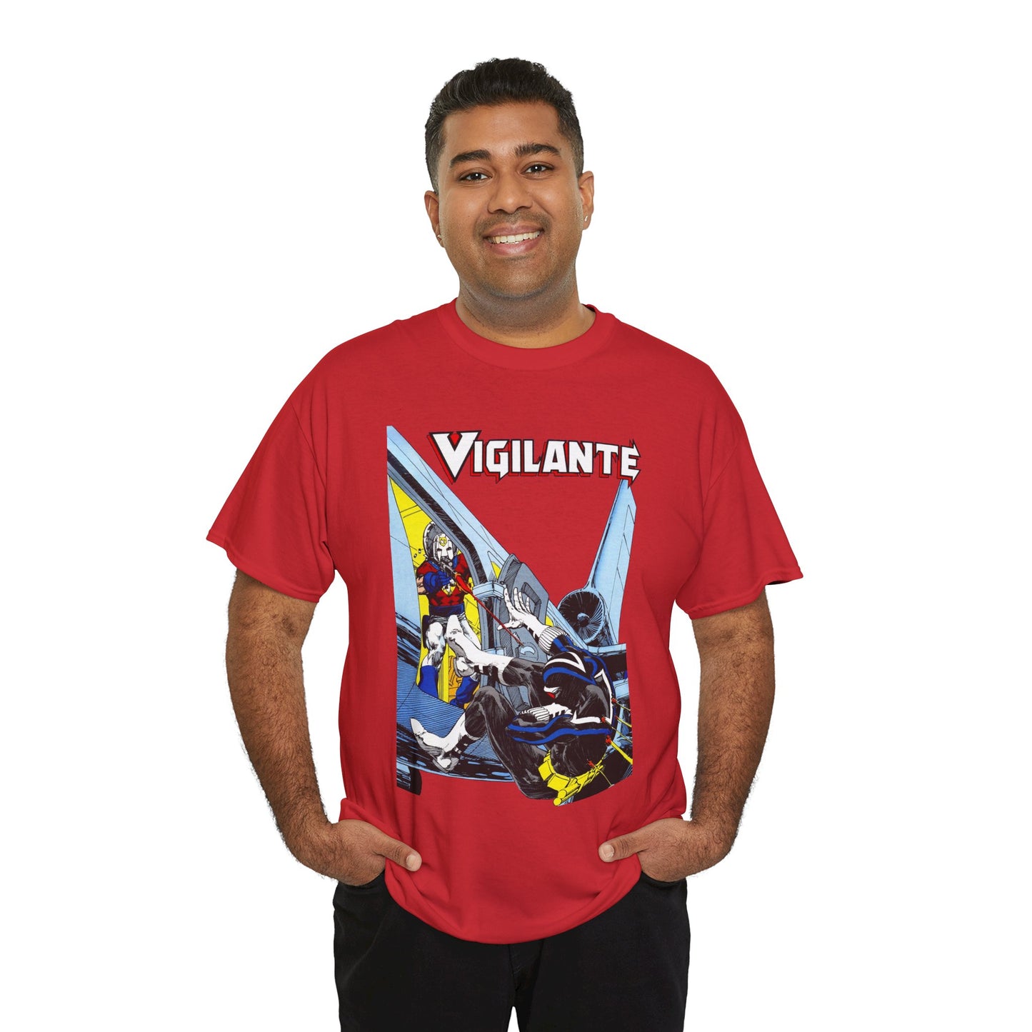 Vigilante Vs Peacemaker T-Shirt - Mike Grell Art - Adrian Chase - DC Comics