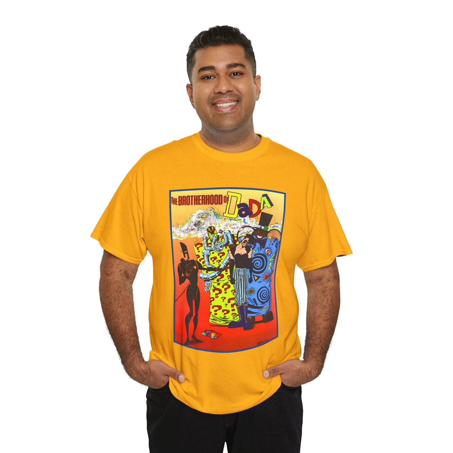 Brotherhood of Dada T-Shirt - Doom Patrol Foes - Mr Nobody, Quiz, Frenzy - DC Comics, Vertigo Comics - Grant Morrison Stories