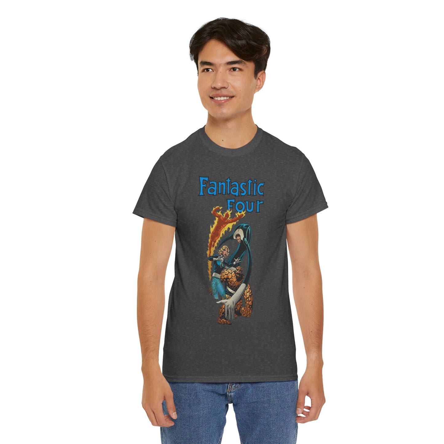 Fantastic Four T-Shirt - John Byrne Art - Invisible Woman, Reed Richards, The Thing, Human Torch - Marvel Comics