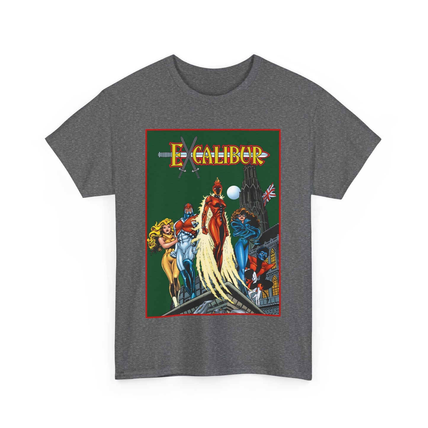 Excalibur T-Shirt - Amazing Alan Davis Art - Nightcrawler, Shadowcat, Captain Britain, Rachel Summers - Marvel Comics - X-Men Spin-Off - Mutants in the UK