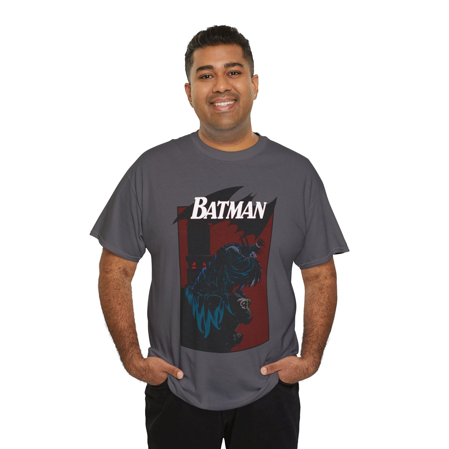 Batman T-Shirt - Kelley Jones Art - 1990s Dark Knight Detective Artwork - Perched on a Gargoyle - DC Comics