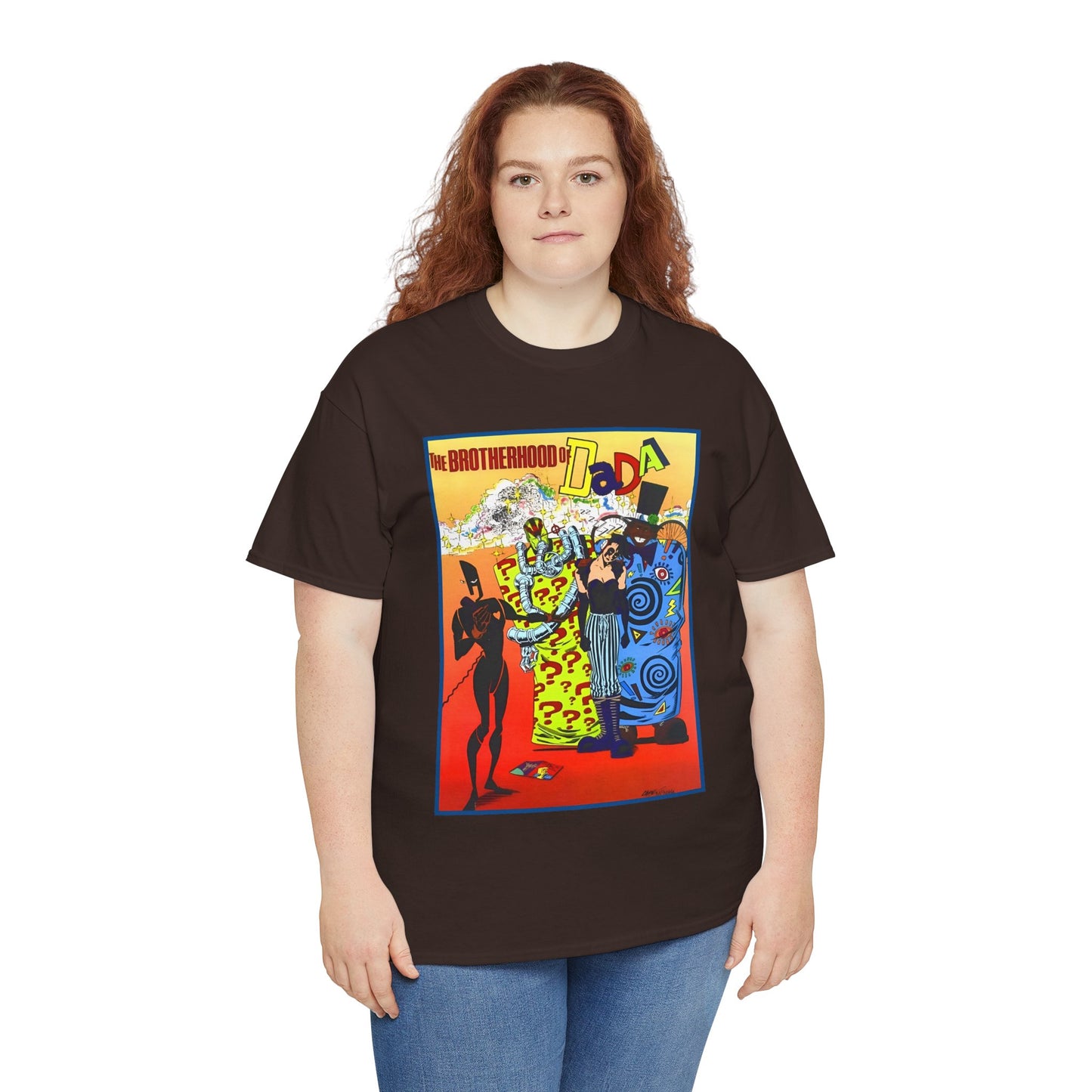 Brotherhood of Dada T-Shirt - Doom Patrol Foes - Mr Nobody, Quiz, Frenzy - DC Comics, Vertigo Comics - Grant Morrison Stories