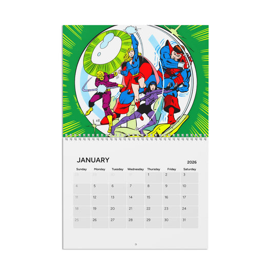 Legion of Super-Heroes Calendar (2026) - Superboy, Cosmic Boy, Saturn Girl - DC