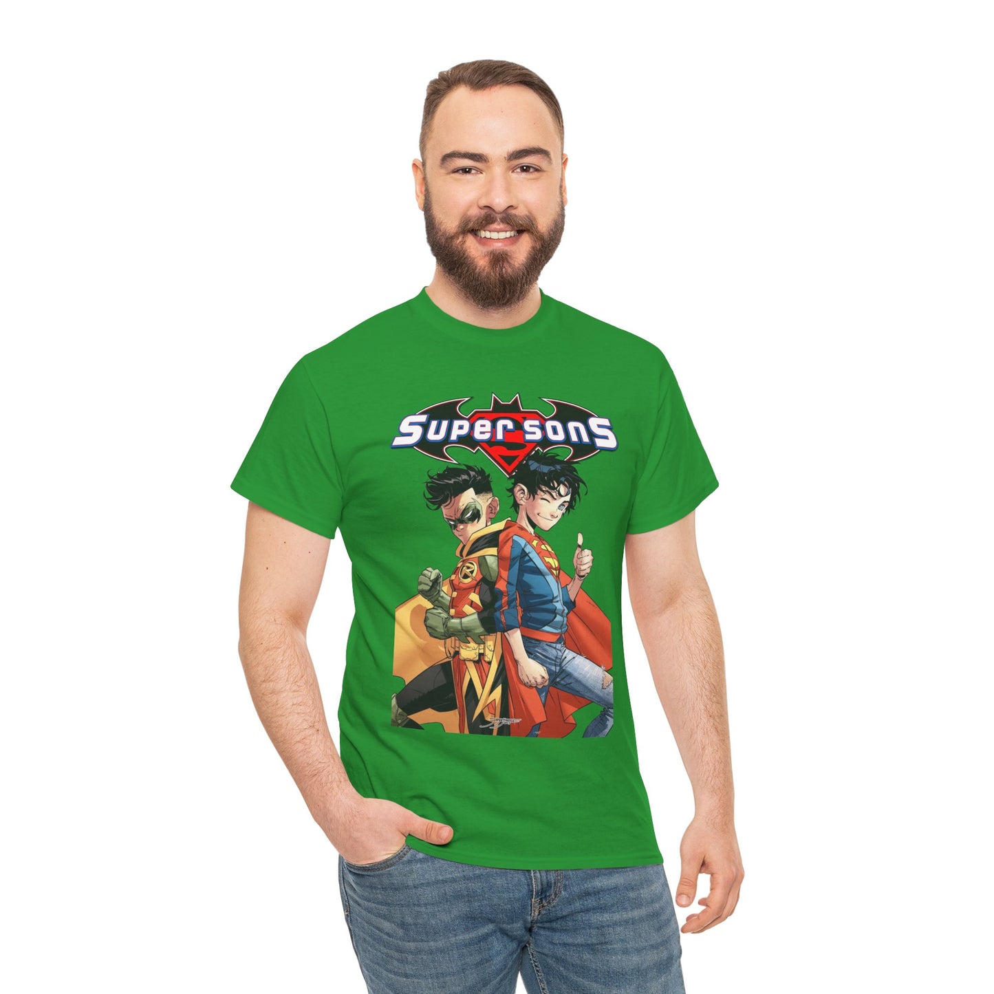 Super Sons T-Shirt - Jorge Jimenez Art - Superboy & Robin - Jon Kent & Damian Wayne - DC Comics - Sons of Superman & Batman