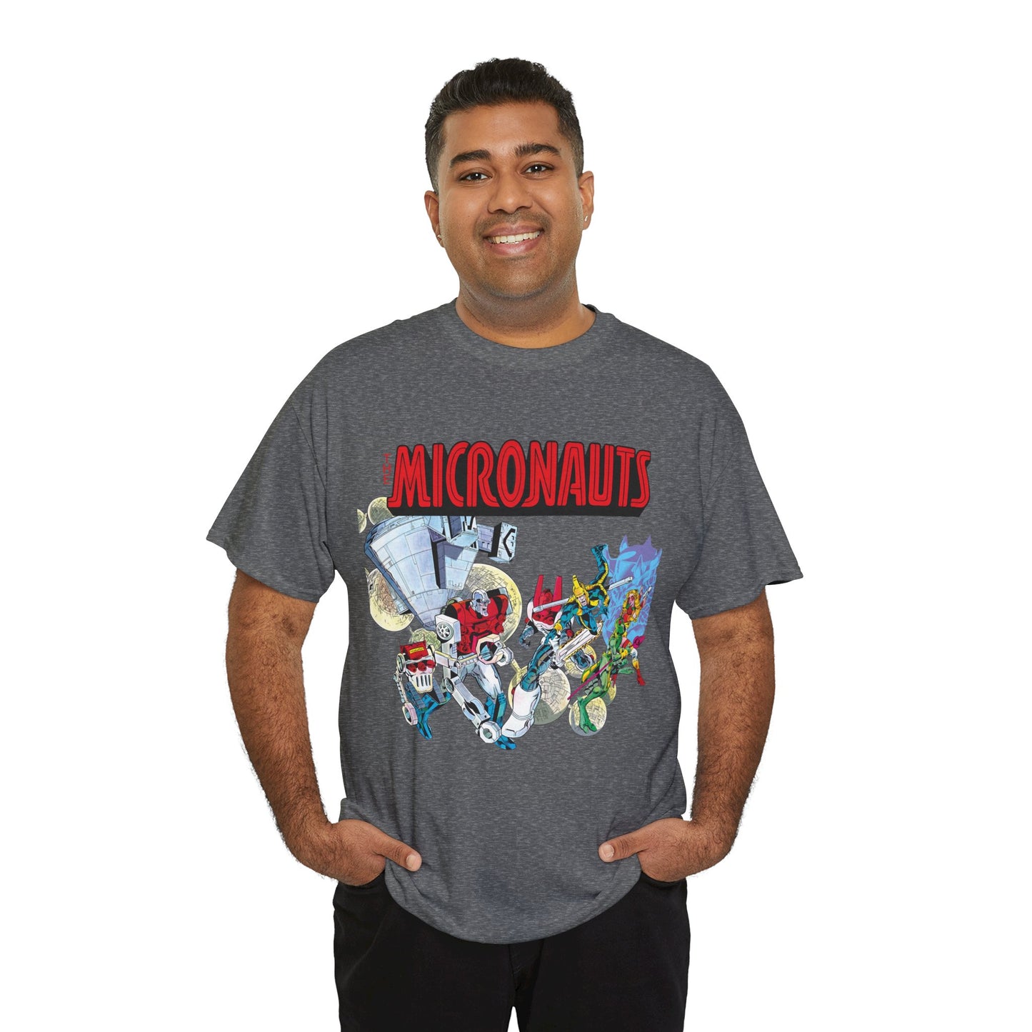 Micronauts T-Shirt - Jackson Guice Art - Arcturus Rann, Biotron, Marionette, Acroyear, Bug - Marvel Comics