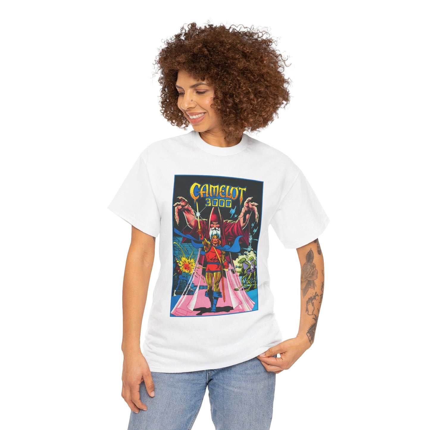Camelot 3000 T-Shirt - Brian Bolland Art - DC Comics - King Charles, Merlyn - 1980s Sci-Fi Mini-Series