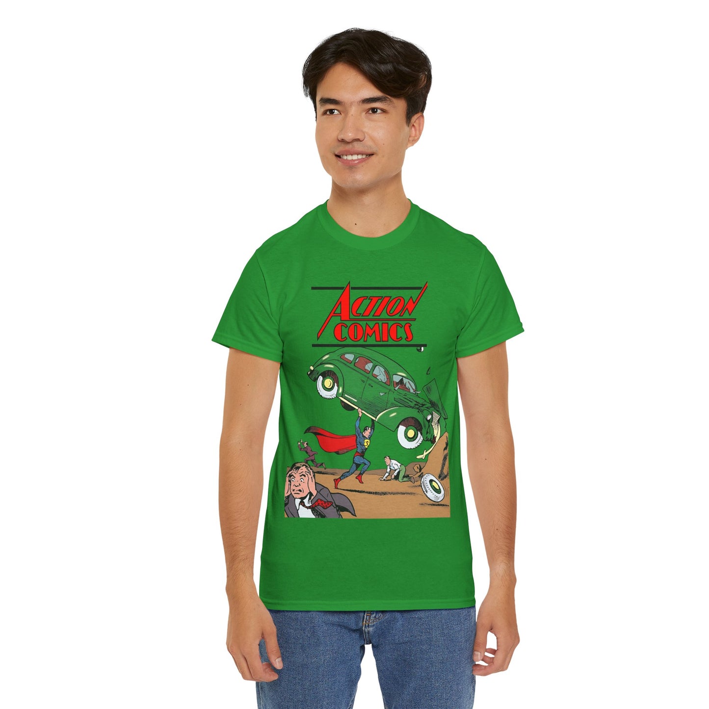 Superman T-Shirt - Action Comics #1 Cover Art - Clark Kent, Metropolis - DC Comics Key Image - Golden Age