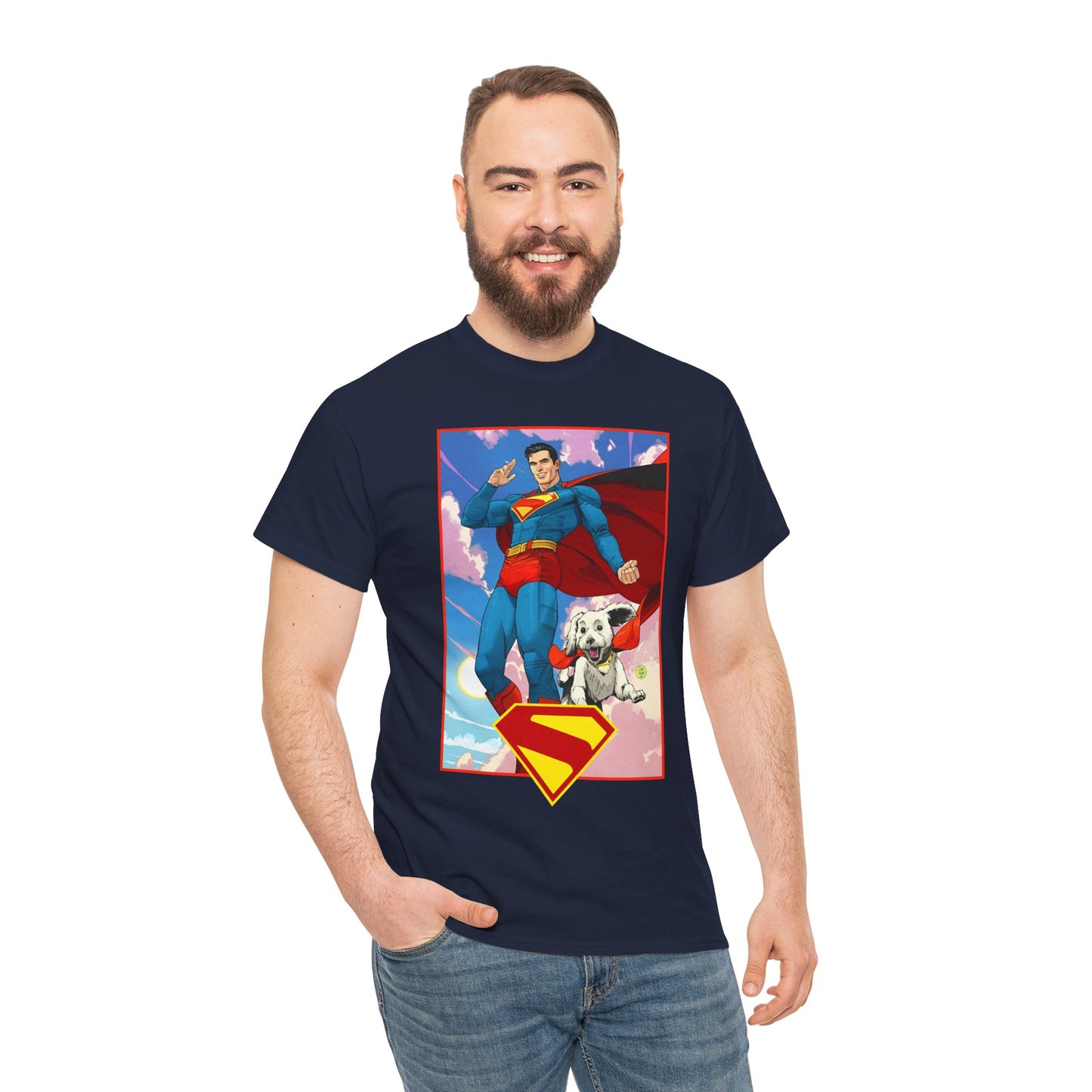Superman & Krypto T-Shirt - DC Comics - New James Gunn Movie 2025 - Dan Mora Art - Man of Steel
