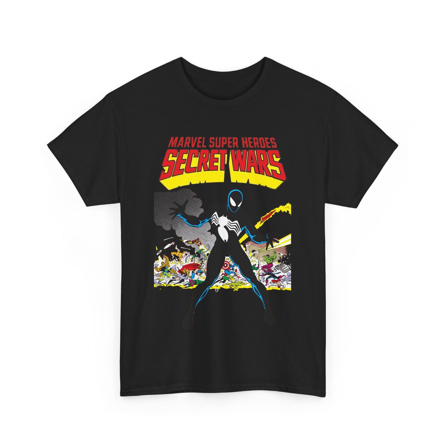 Secret Wars T-Shirt - Classic Marvel Comics Series - Alien Symbiote Spider-Man, 1st Appearance - Future Venom Story