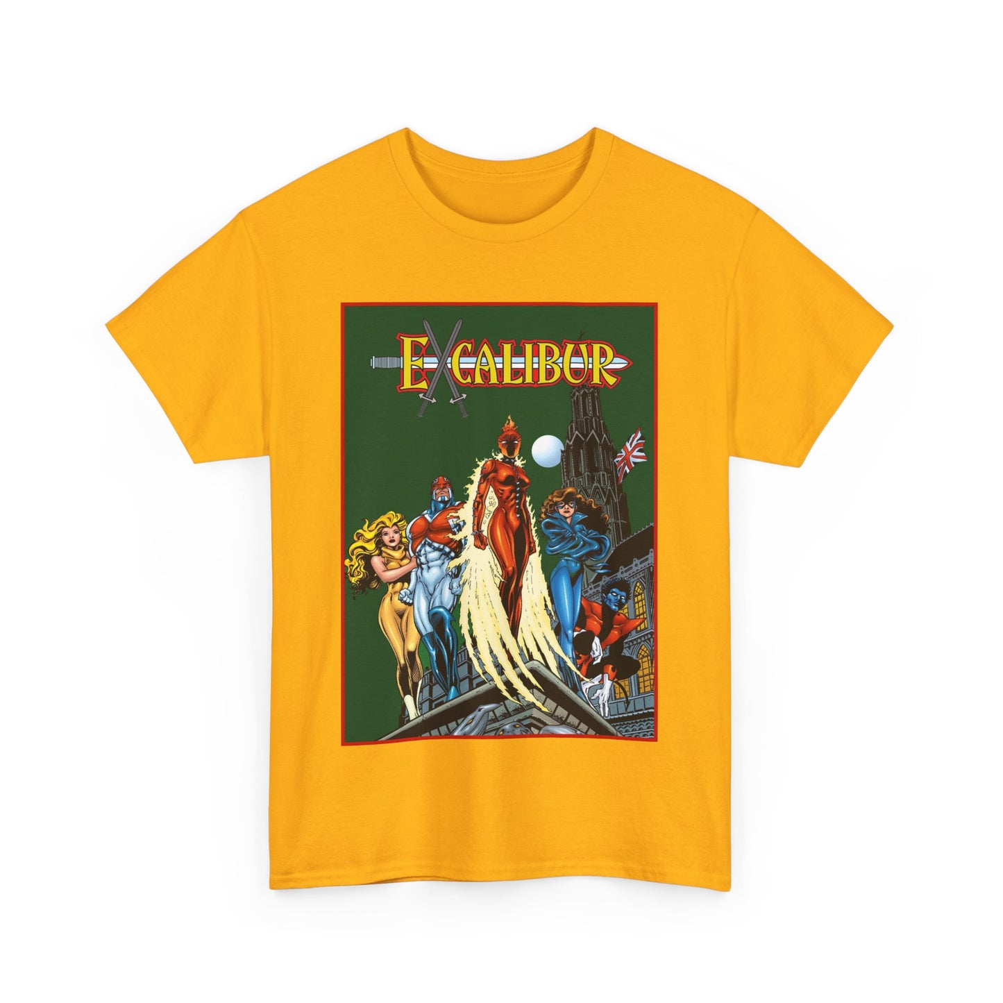Excalibur T-Shirt - Amazing Alan Davis Art - Nightcrawler, Shadowcat, Captain Britain, Rachel Summers - Marvel Comics - X-Men Spin-Off - Mutants in the UK
