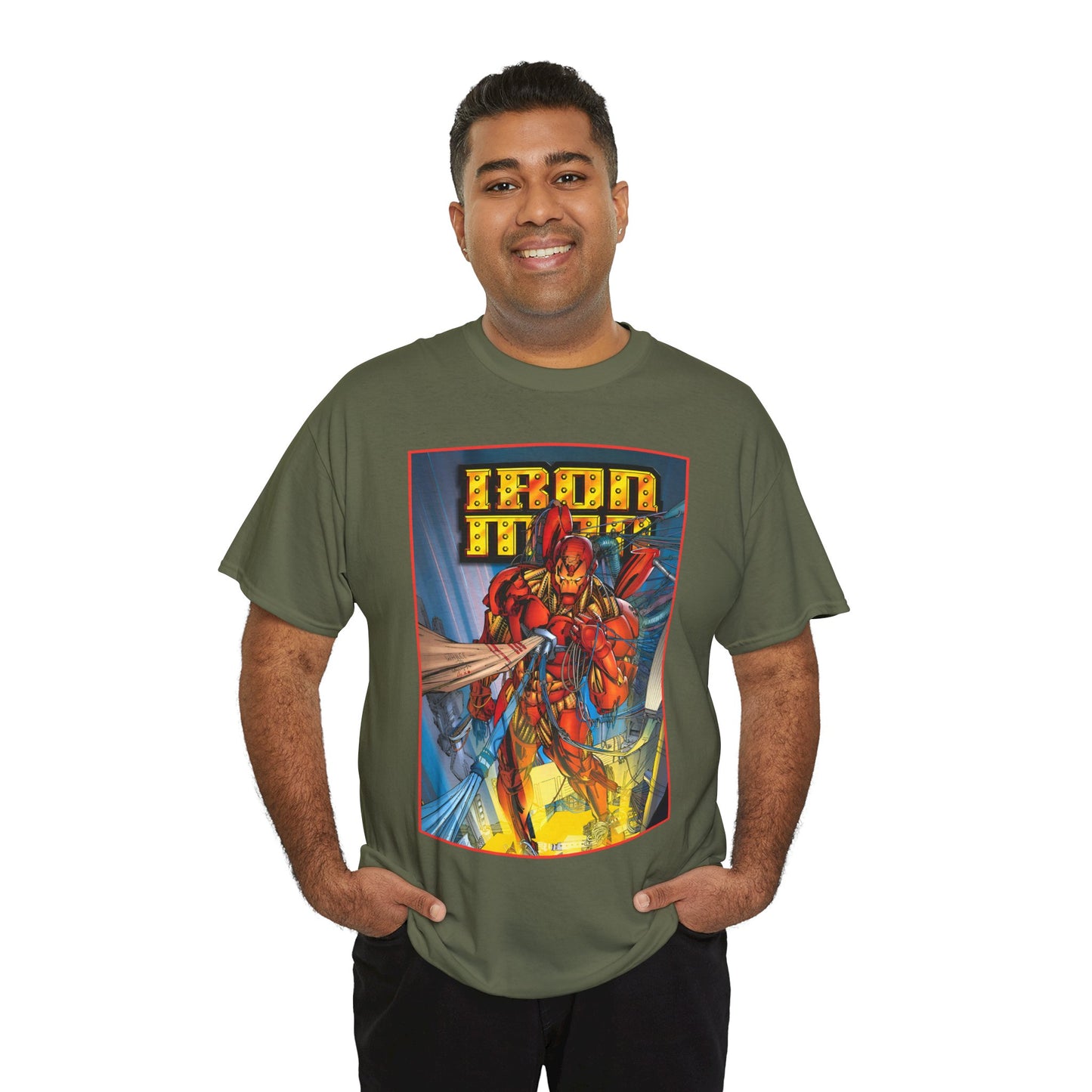 Iron Man T-Shirt - Heroes Reborn Whilce Portacio Art - Popular Marvel Comics Series - Tony Stark