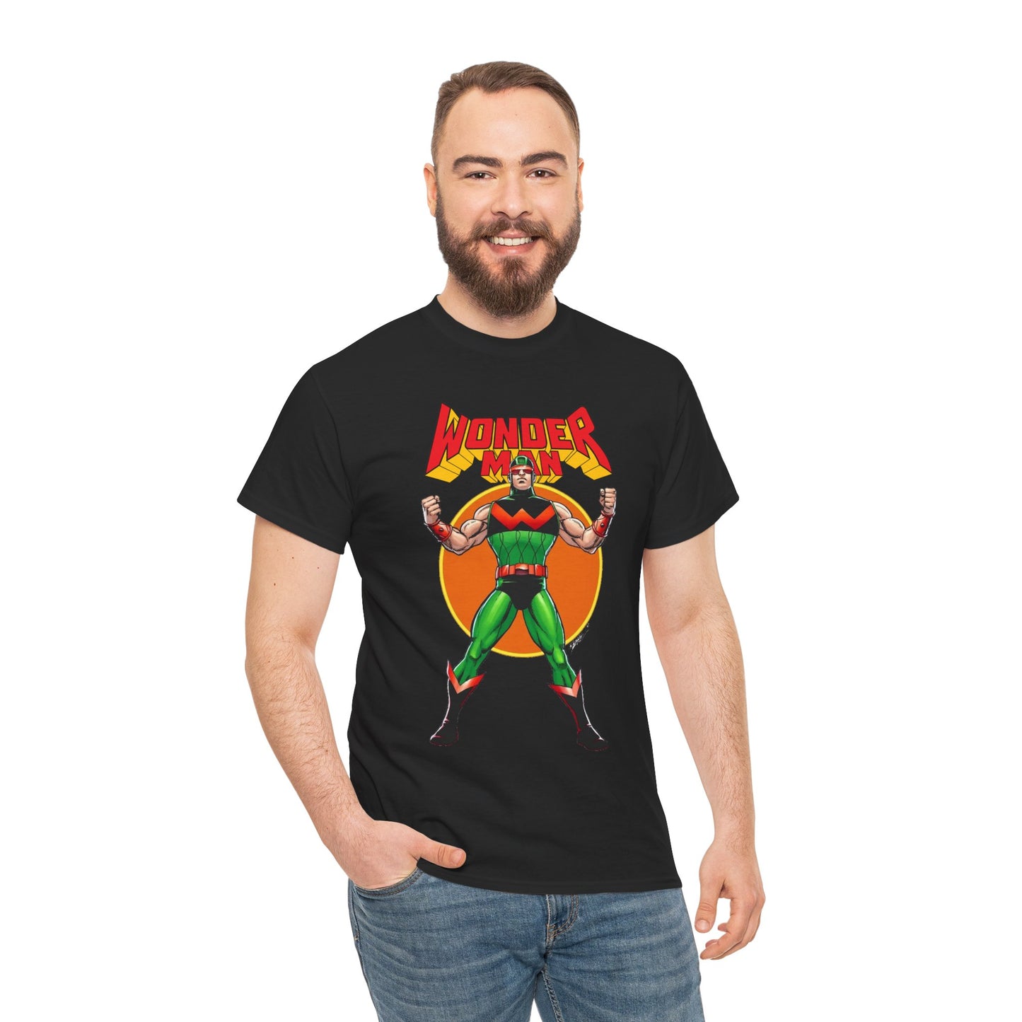 Wonder Man T-Shirt - Classic George Perez Art - Simon Williams, Avengers Member - Popular Marvel Comics Character