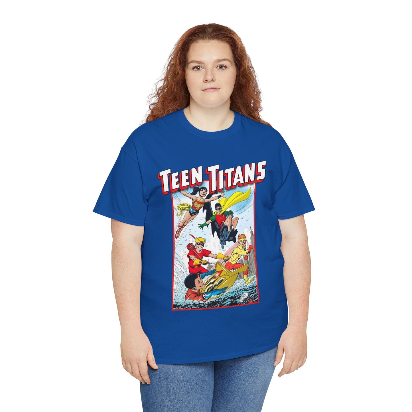 Teen Titans T-Shirt - John Byrne Art - Robin, Wonder Girl, Kid Flash, Speedy, Aqualad - DC Comics