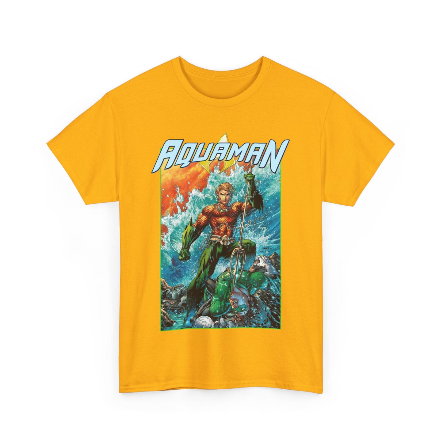 Aquaman T-Shirt - Jim Lee Art - DC New 52 - Arthur Curry, King of Atlantis - DC Comics