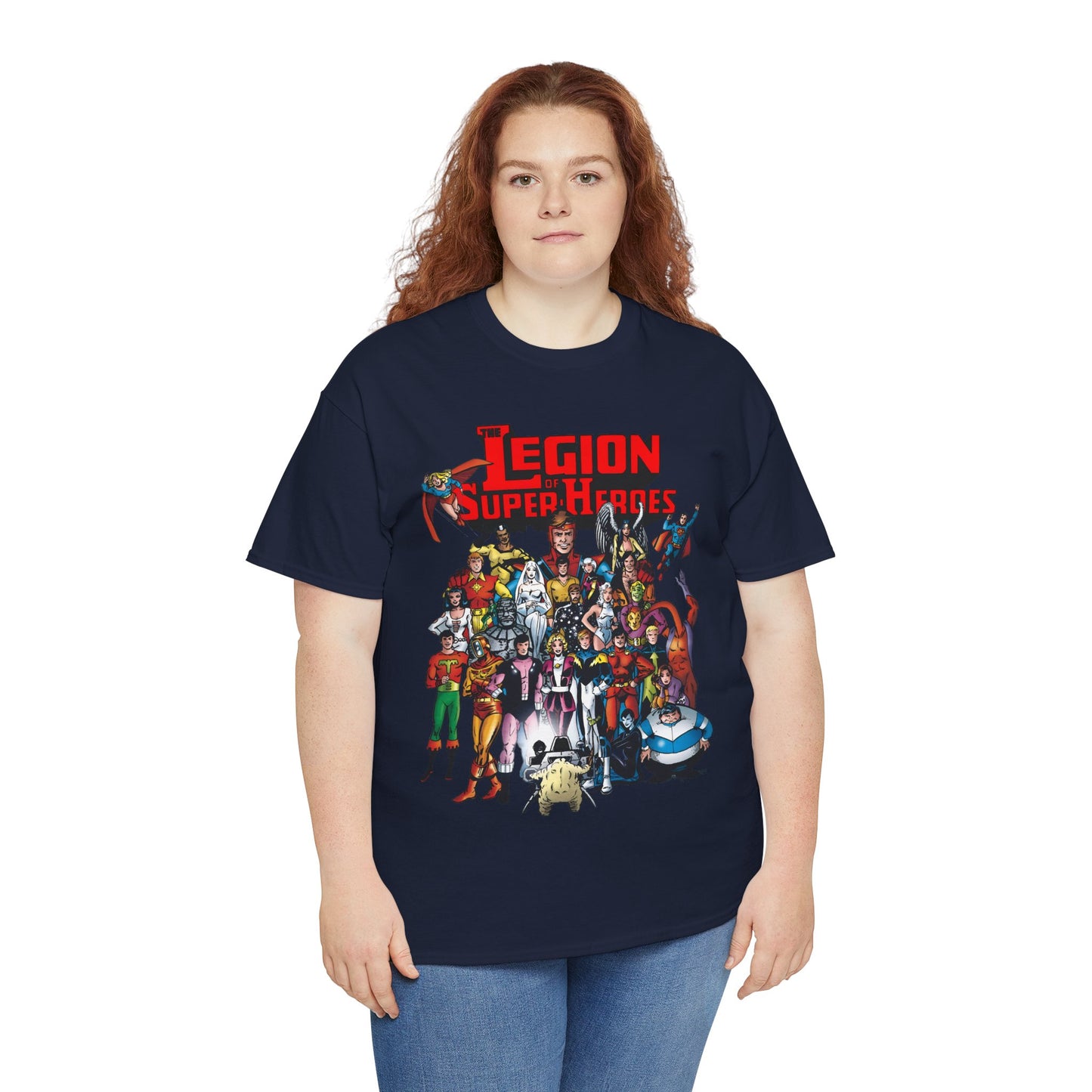 Legion of Super-Heroes T-Shirt - #300 Cover Art - Cosmic Boy, Saturn Girl, Superboy, Wildfire, Mon-El, Dream Girl, Brainiac 5, Supergirl - DC Comics