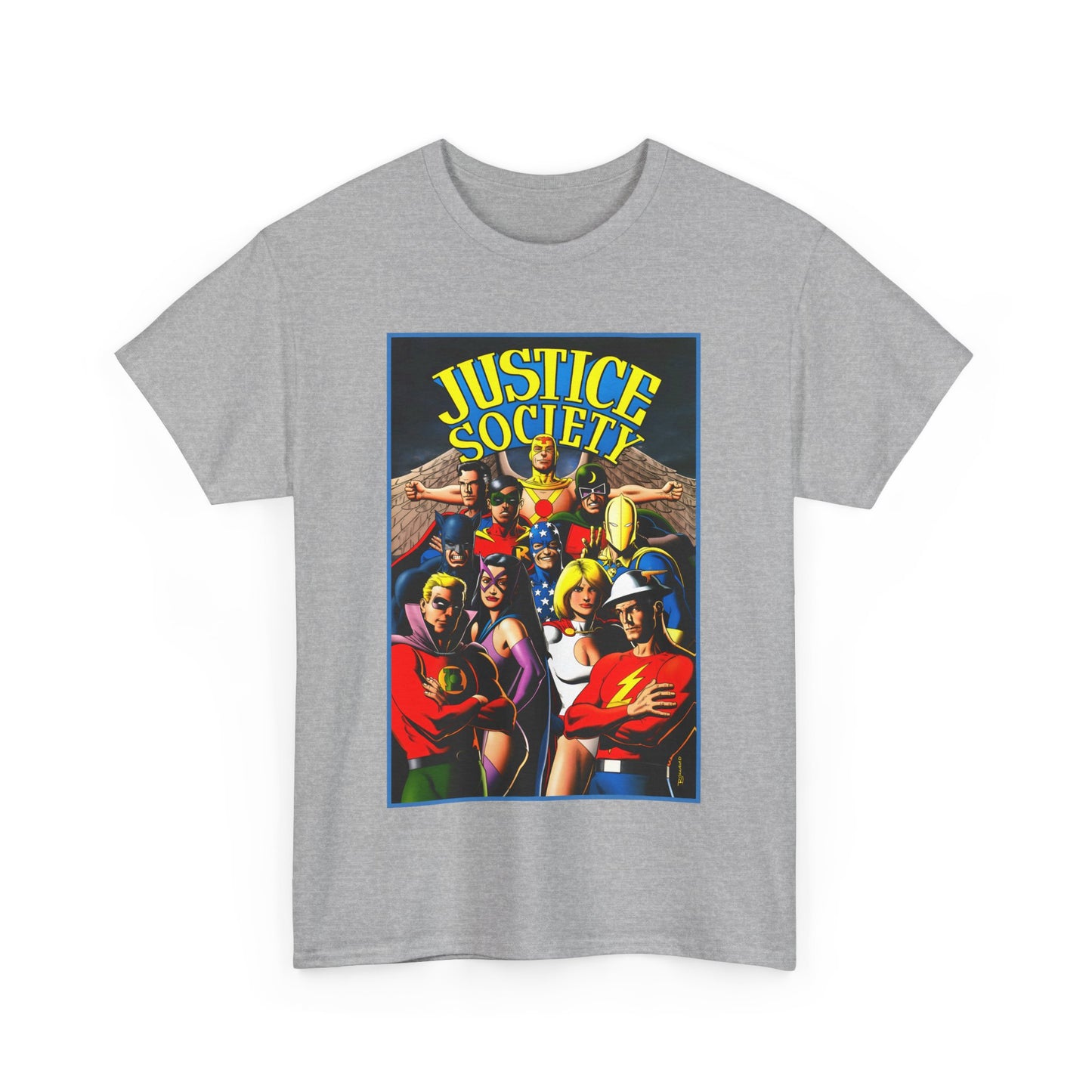 Justice Society T-Shirt - Brian Bolland Art - Dr. Fate, Huntress, Power Girl, Green Lantern, Hawkman, Wildcat - DC Comics - JSA