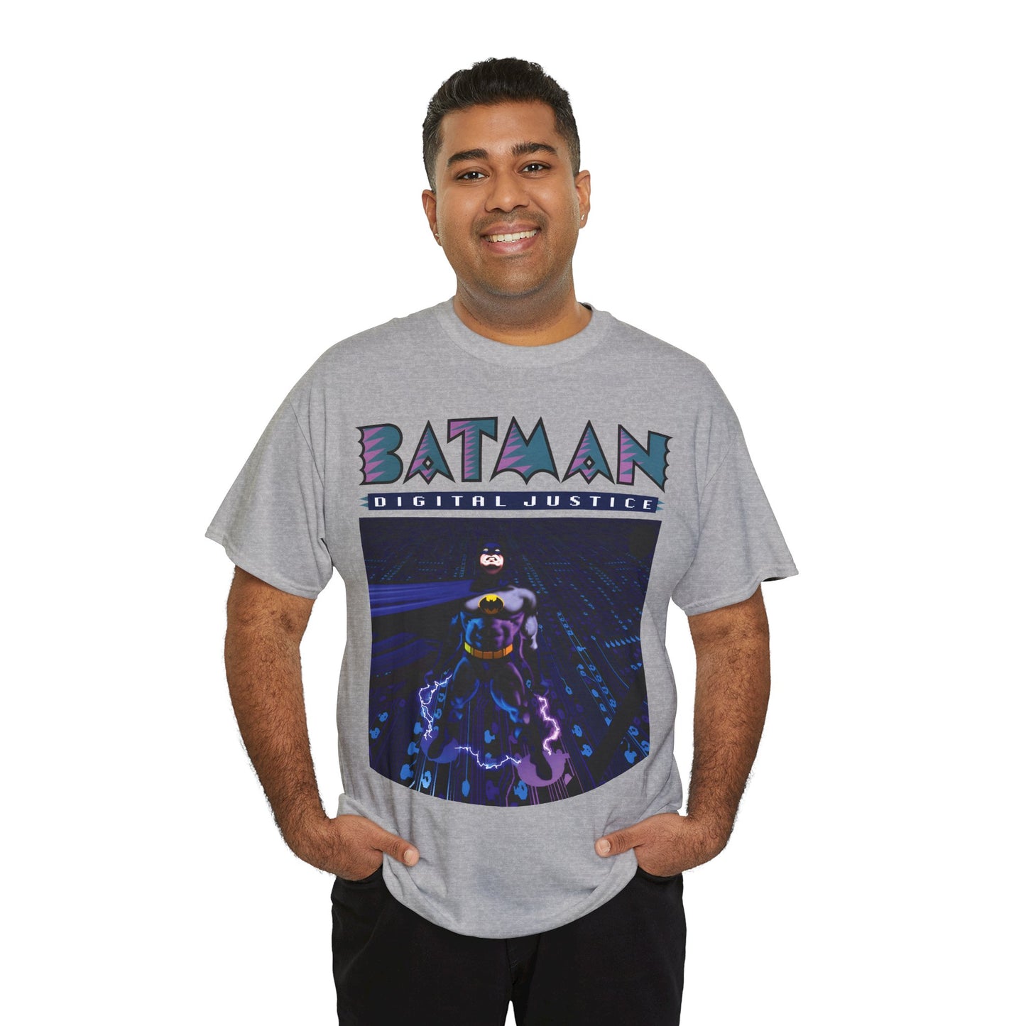 Batman Digital Justice T-Shirt - Pepe Moreno Computer Generated Art - Graphic Novel - Gotham City, Bruce Wayne - DC Comics
