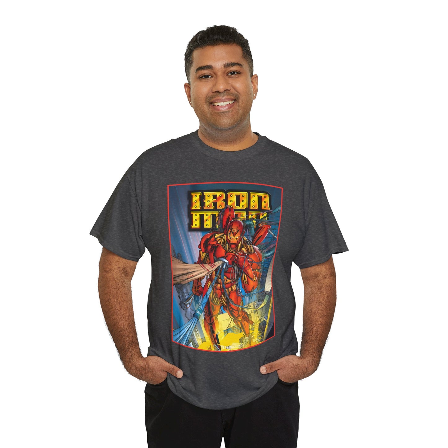 Iron Man T-Shirt - Heroes Reborn Whilce Portacio Art - Popular Marvel Comics Series - Tony Stark