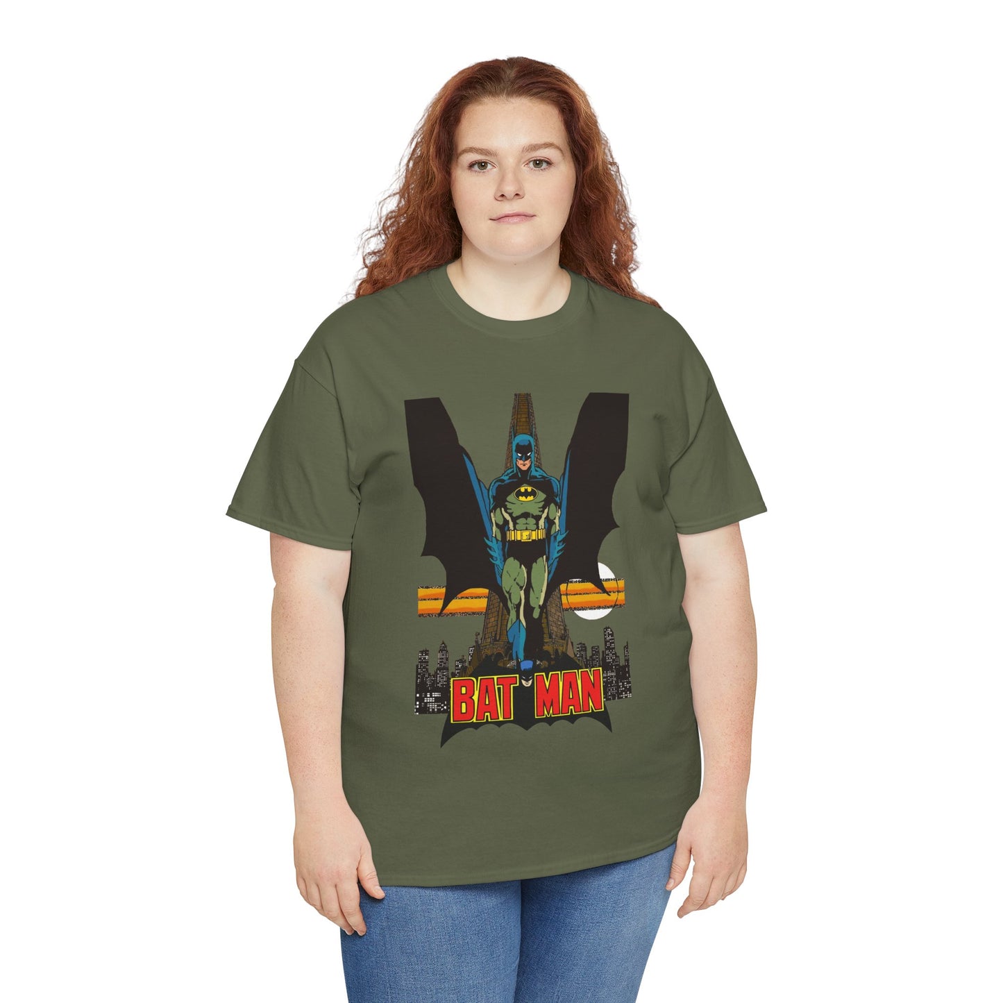Batman T-Shirt - George Perez Art - JLA 80s Postcard Set - DC Comics - Gotham City - Justice League of America Member