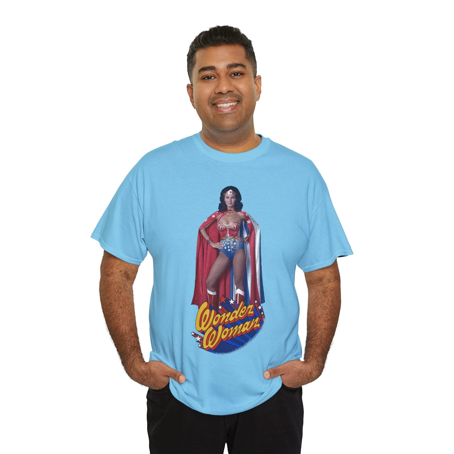 Wonder Woman T-Shirt - Lynda Carter - DC Comics - 1970s CBS TV Show - Amazons from Paradise Island