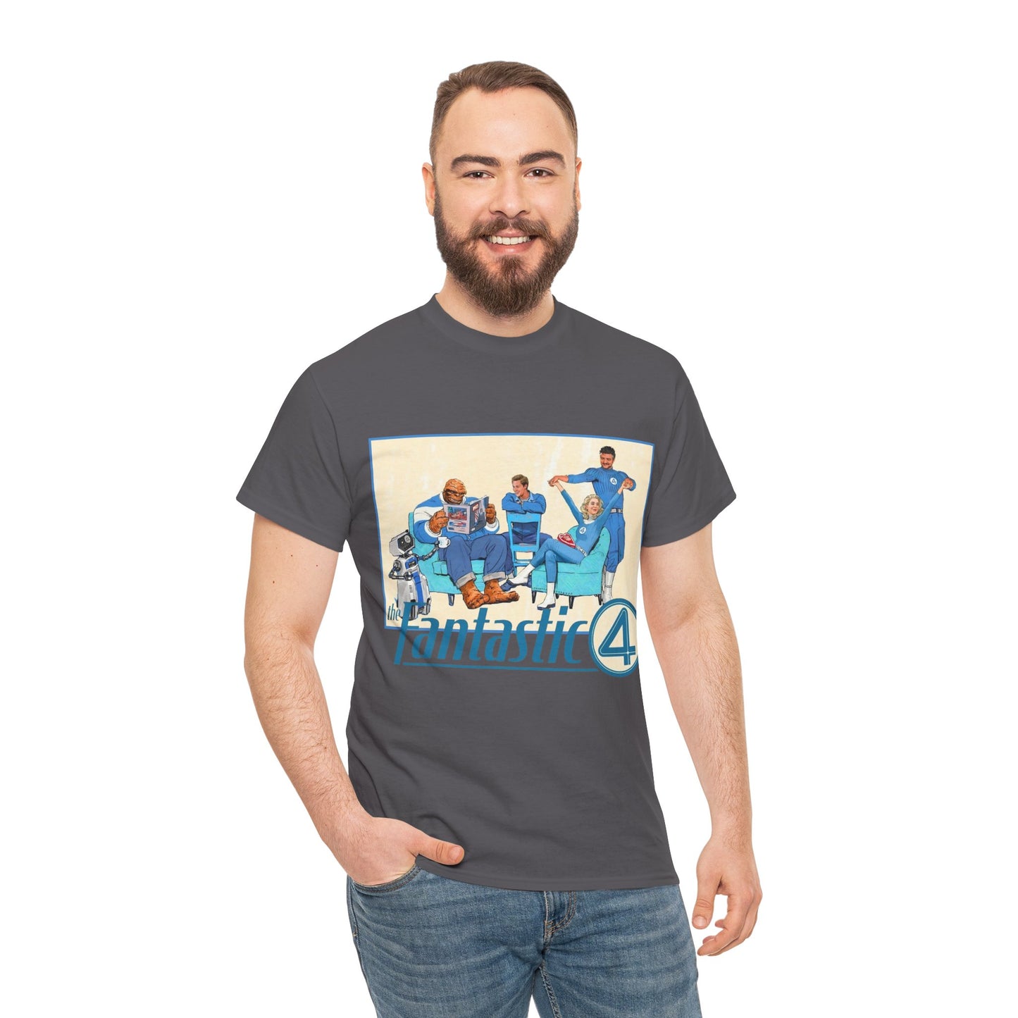 Fantastic Four T-Shirt - 2025 MCU Movie - Reed Richards, Invisible Woman, Thing, Human Torch - Marvel Comics Characters