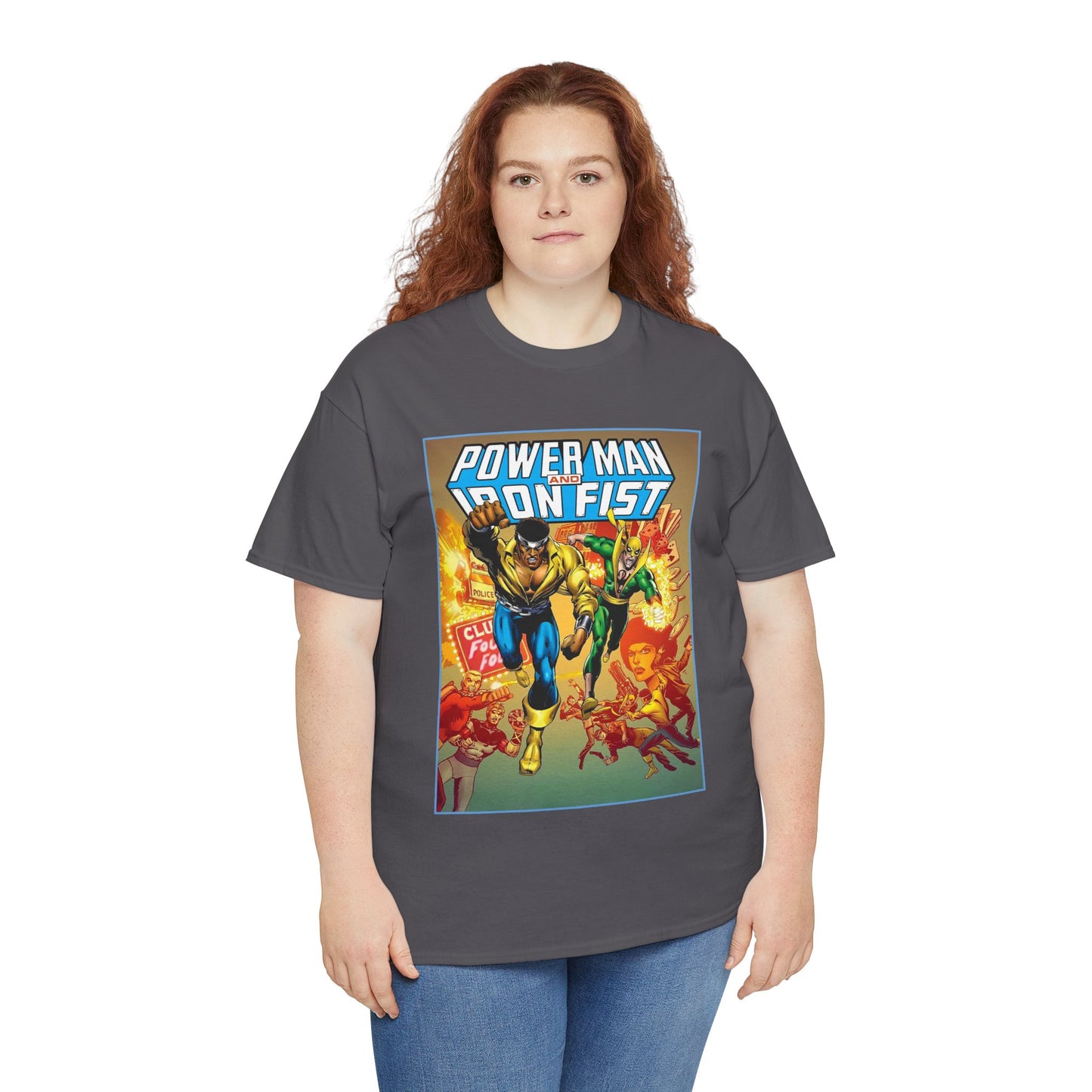 Power Man & Iron Fist T-Shirt - Luke Cage & Danny Rand - Popular Marvel Comics 1970s Series - Heroes for Hire - Great Retro Art