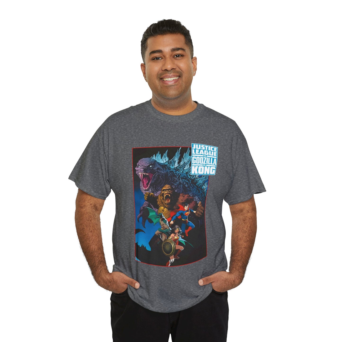 Justice League Vs Godzilla Vs Kong T-Shirt - Dan Mora Art - Wonder Woman, Superman, Batman - DC Comics