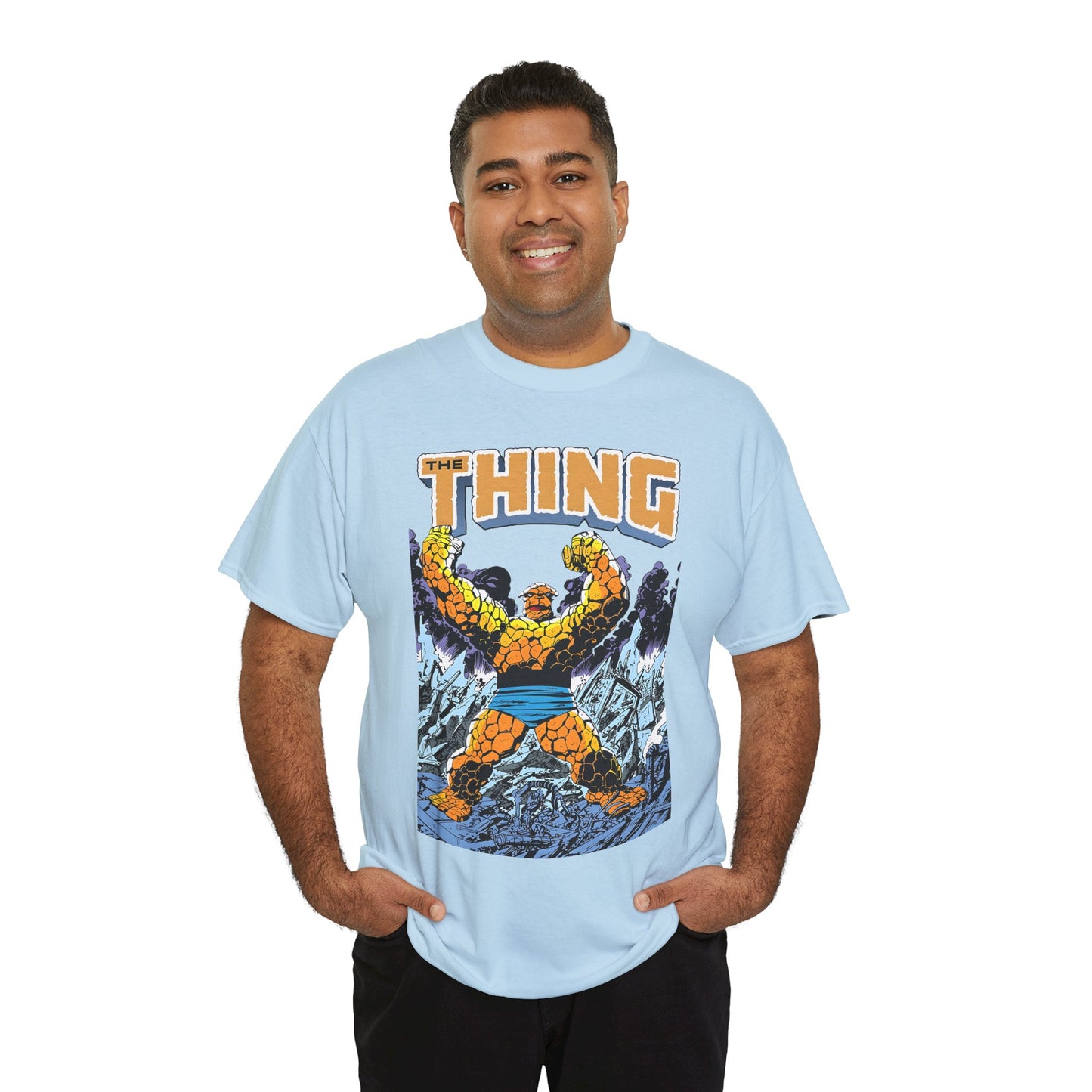 The Thing T-Shirt - John Byrne Art - Member of the Fantastic Four - Marvel Comics 1980s - Ben Grimm