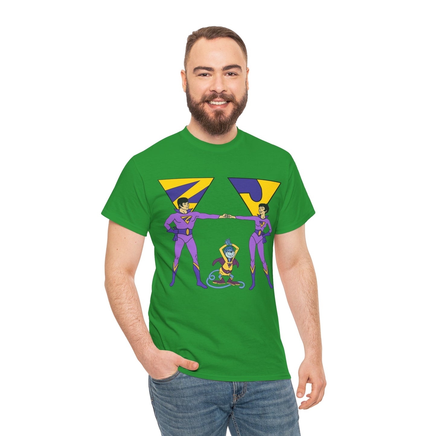 Wonder Twins T-Shirt - Super Friends - Zan & Jayna - Hanna-Barbera Cartoon - DC Comics