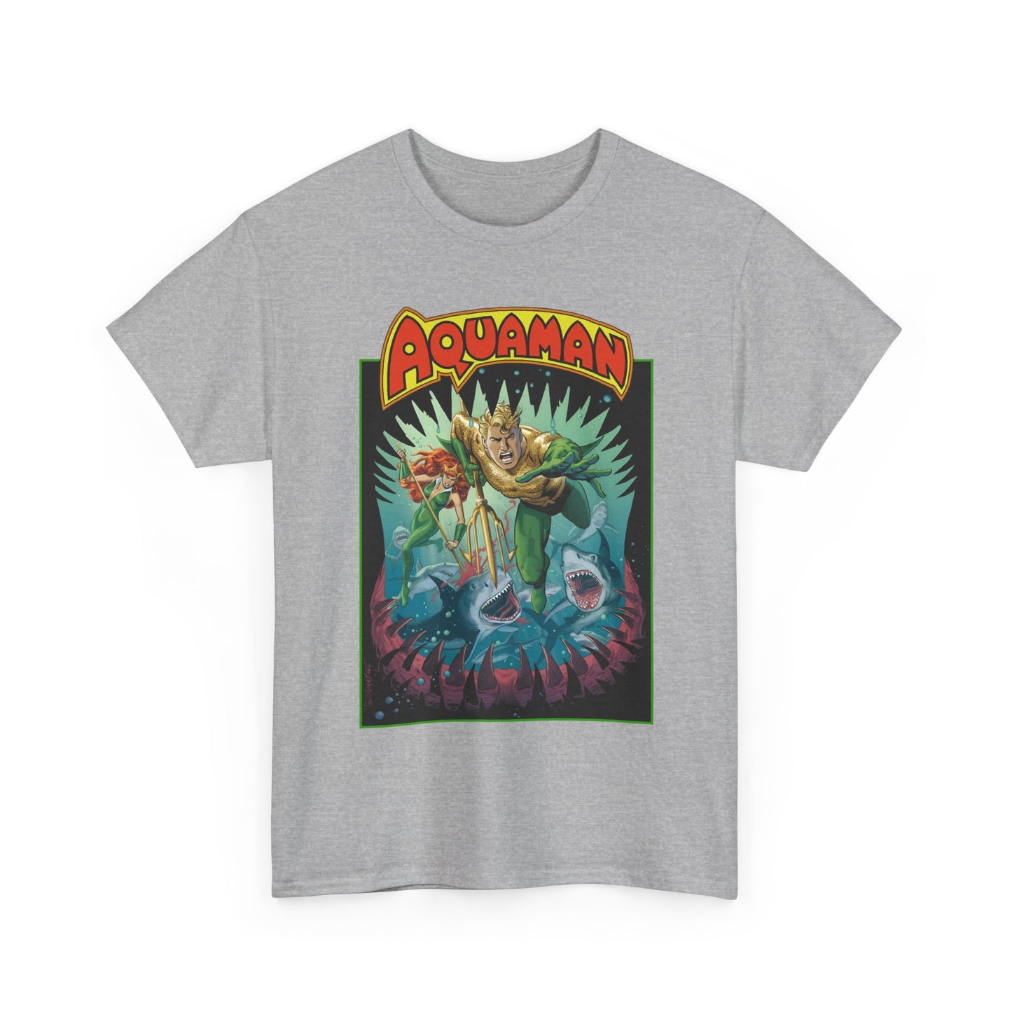 Aquaman T-Shirt - José Luis García-López Art - 80th Anniversary Variant Cover - Arthur Curry, Mera, Bronze Age Look - DC Comics