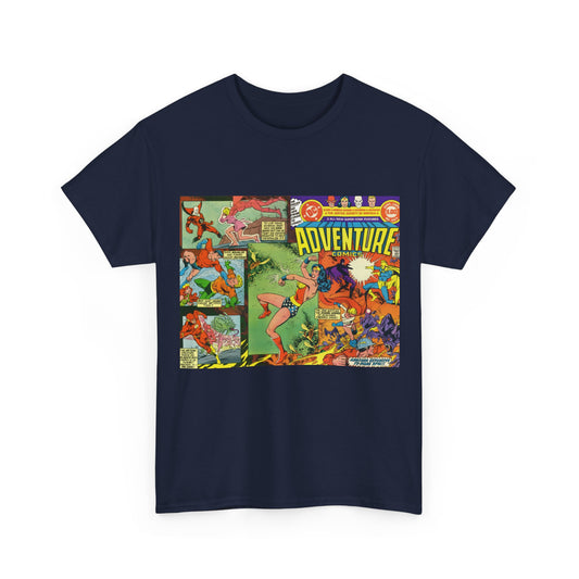 Adventure Comics #463 T-Shirt - Wonder Woman, Dr Fate, Power Girl, Deadman, Aquaman, Aqualad, Flash - DC Comics