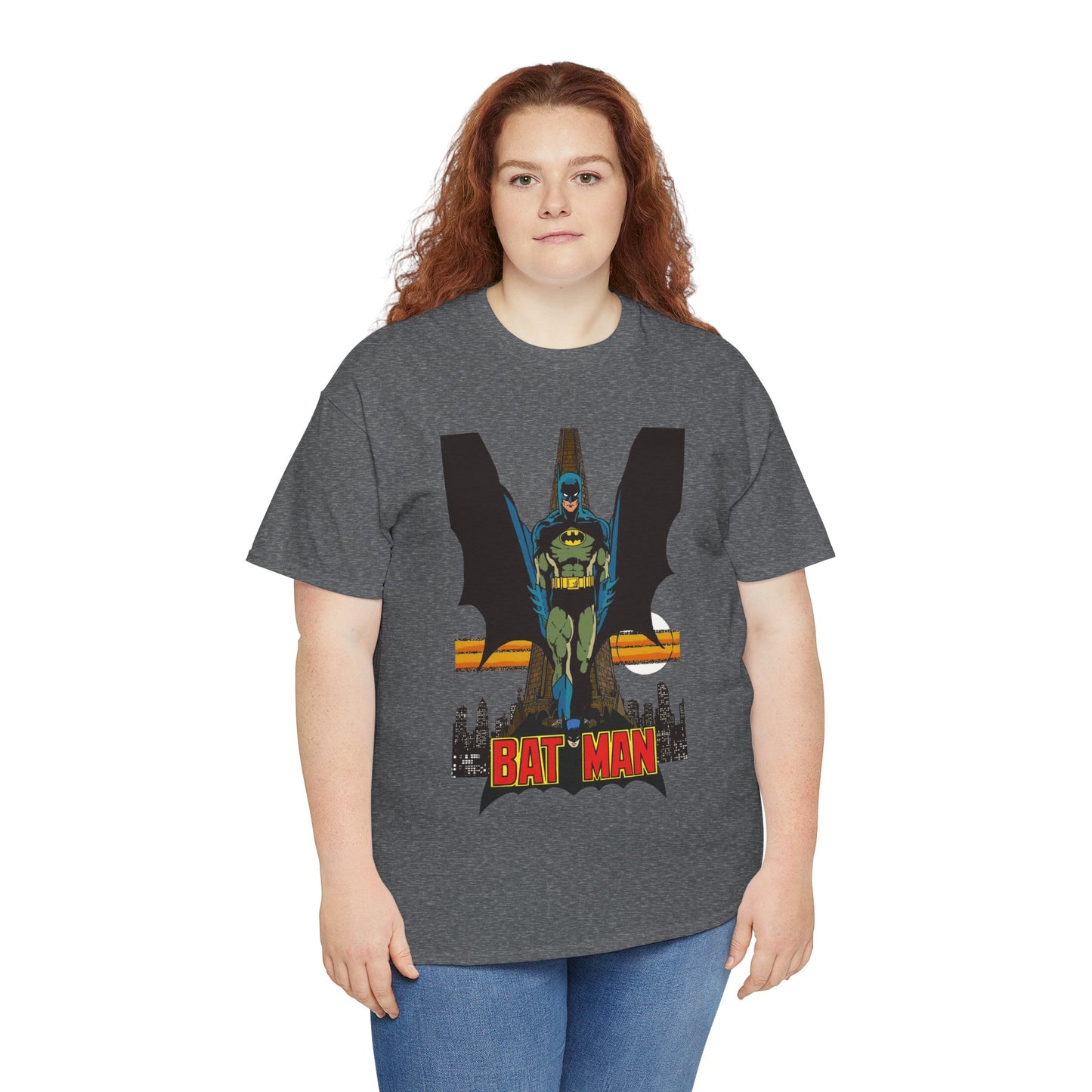 Batman T-Shirt - George Perez Art - JLA 80s Postcard Set - DC Comics - Gotham City - Justice League of America Member