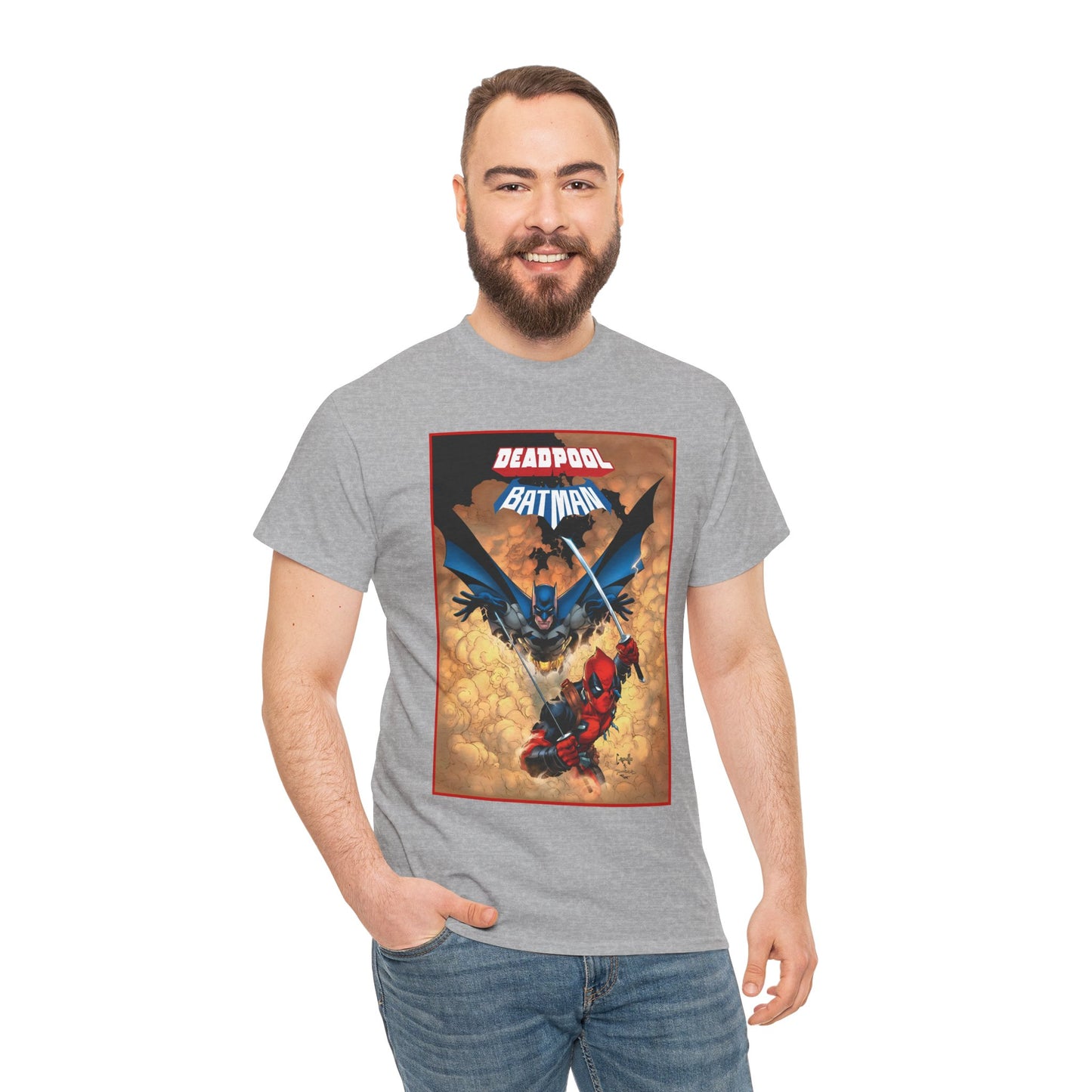 Deadpool & Batman T-Shirt - Greg Capullo Art - DC & Marvel Comics - Crossover - Slade Wilson, Bruce Wayne - 2025