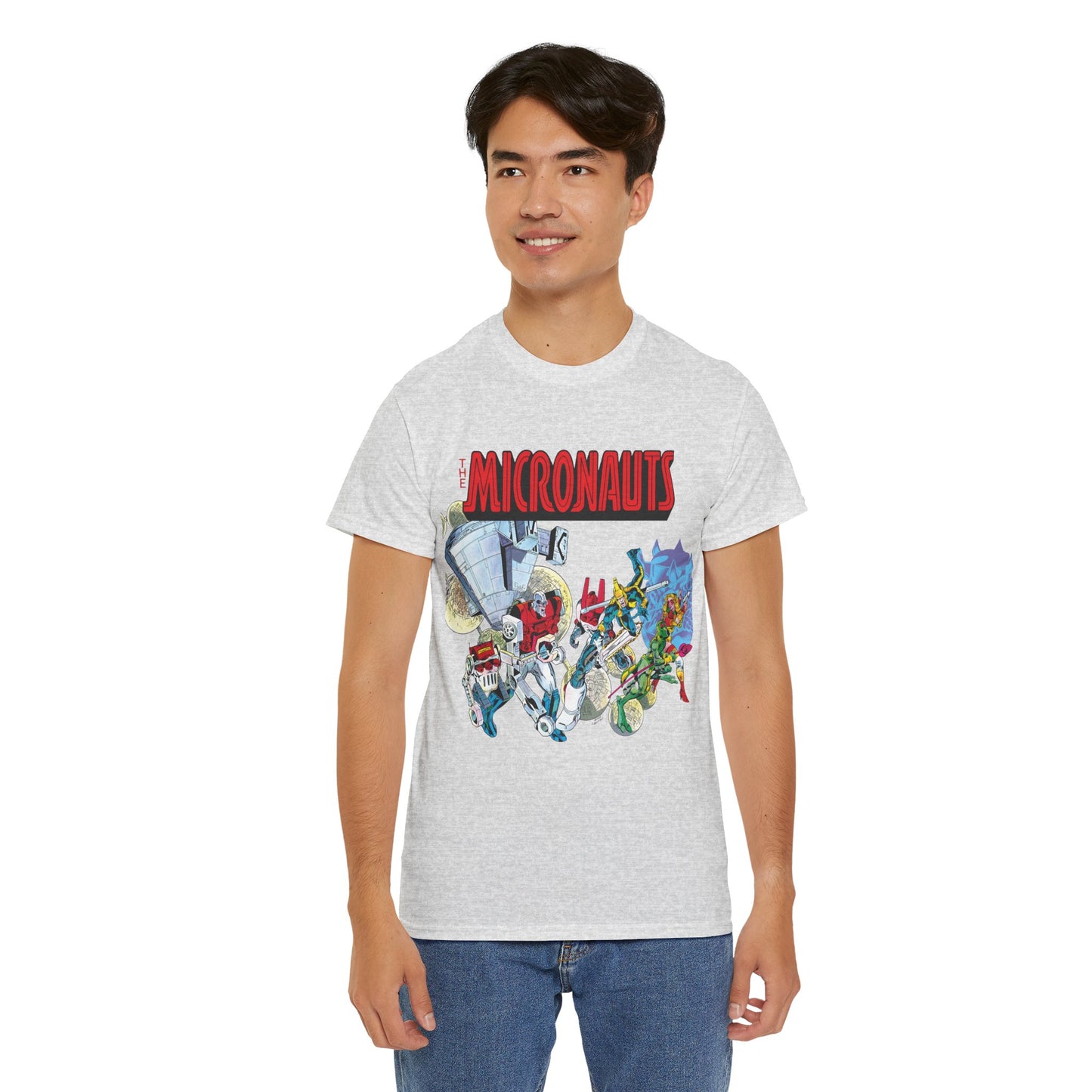Micronauts T-Shirt - Jackson Guice Art - Arcturus Rann, Biotron, Marionette, Acroyear, Bug - Marvel Comics