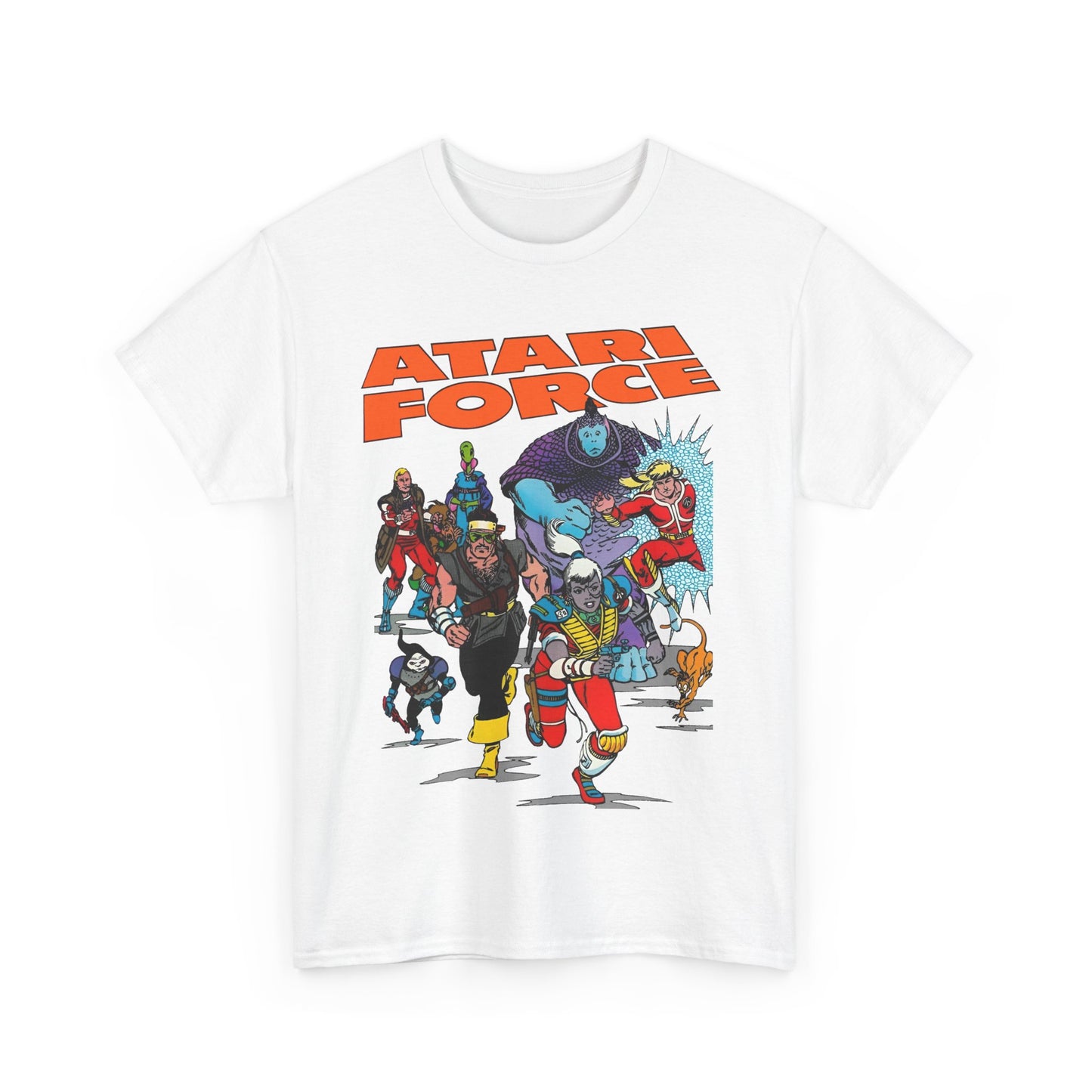 Atari Force T-Shirt - Marshall Rogers & John Byrne Art - Martin Champion, Christopher "Tempest" Champion, "Dart" Bia O'Rourke-Singh, Hukka, Morphea, Babe, Pakrat, Blackjak, Taz - DC Comics