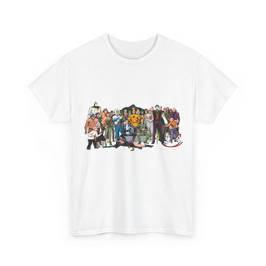 Secret Origins of Super-Villains T-Shirt - Dick Giordano Art - DC Comics - Joker, Mirror Master, Captain Cold, Lex Luthor, Scarecrow, Poison Ivy, Grodd