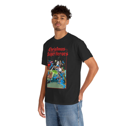 Christmas With the DC Super-Heroes T-Shirt - José Luis García-López Art - Superman, Batman, Jonah Hex, Legion of Super-Heroes - DC Comics
