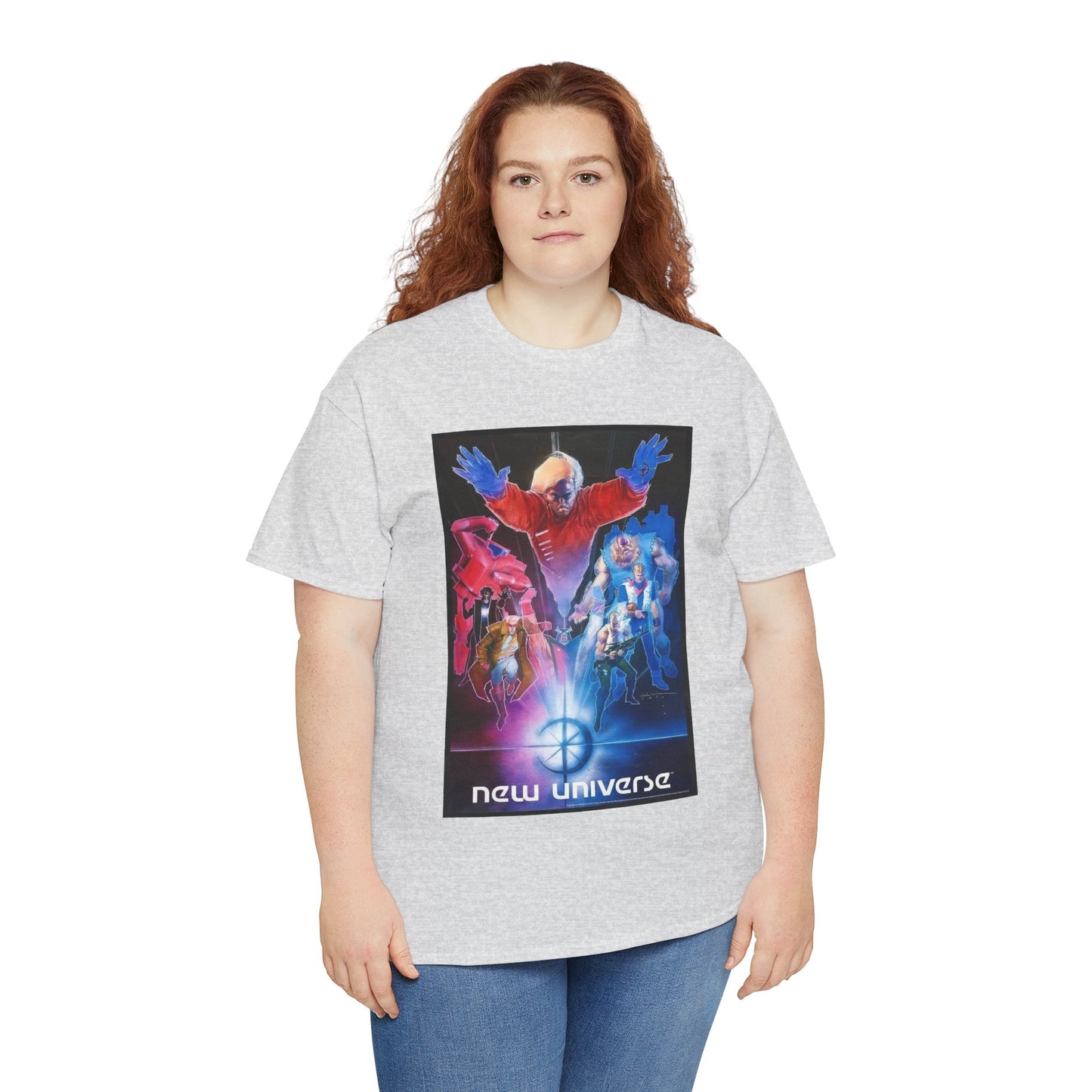 New Universe T-Shirt - Bill Sienkiewicz Art - Star Brand, Night Mask, Justice, DP7, Psi-Force, Kickers Inc - Marvel Comics