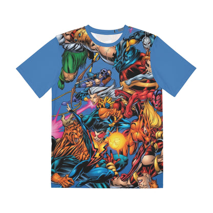 Thunderbolts All-Over Print Polyester Tee - Mark Bagley Art - #25 Cover Art - Marvel Comics (IMPROVED PLACEMENT AND PRINTING TECHNIQUES)