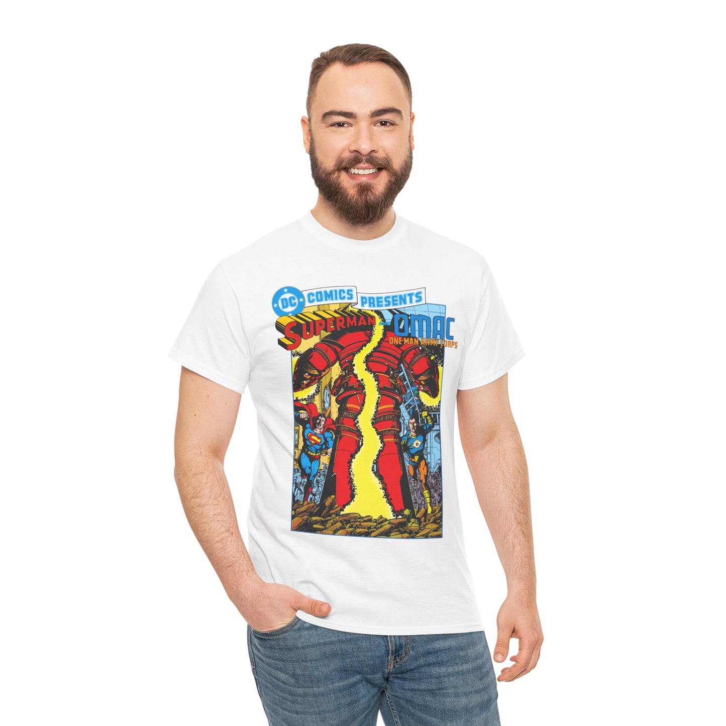 DC Comics Presents #61 T-Shirt - George Perez Art - Superman & OMAC Team-Up - DC Comics