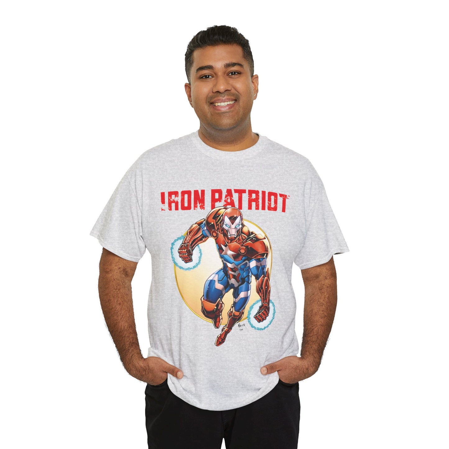 Iron Patriot T-Shirt - Todd Nauck Art - Avengers Member - Marvel Comics