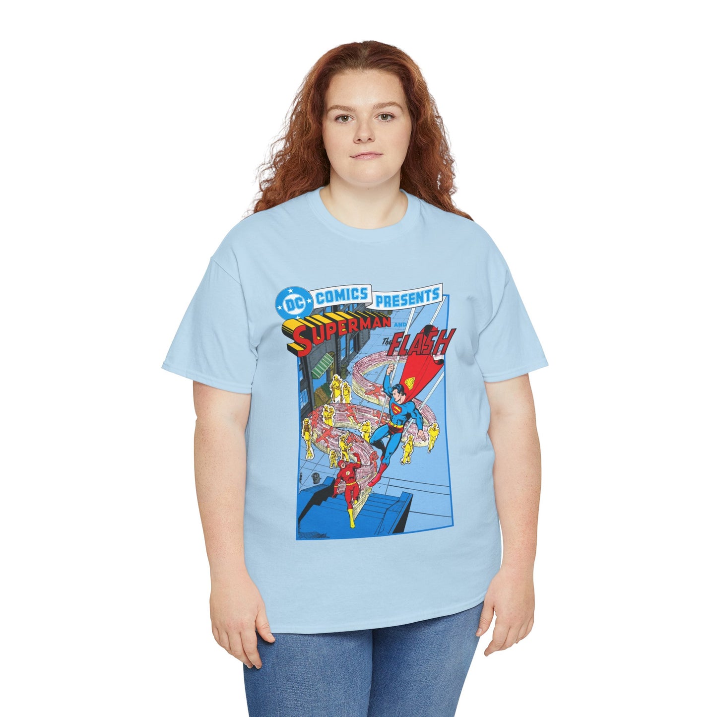 Superman & Flash T-Shirt - George Perez Art - DC Comics Presents #38 Cover Art - Bronze Age Classic